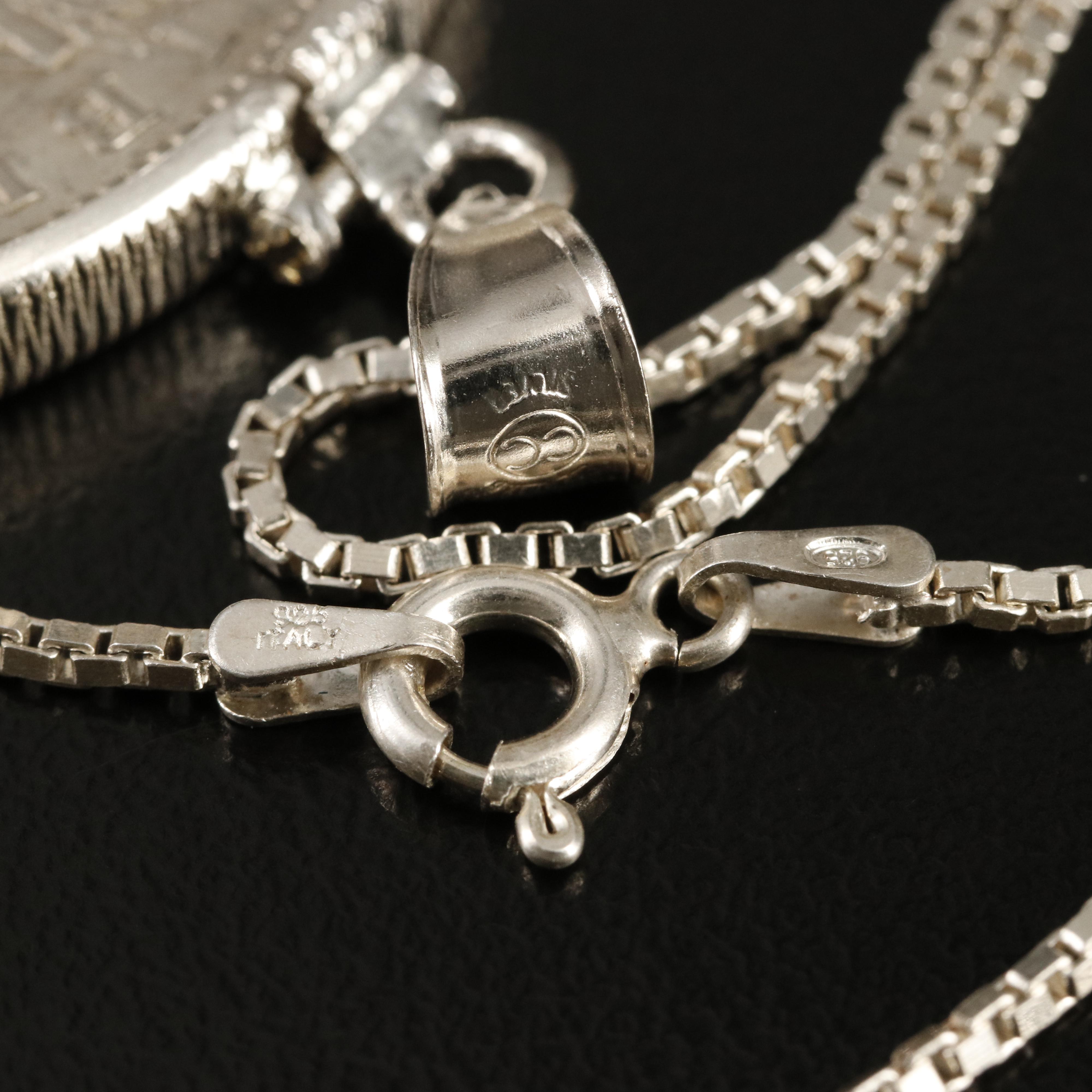 1921 Sterling Morgan Silver Dollar Coin Pendant Necklace