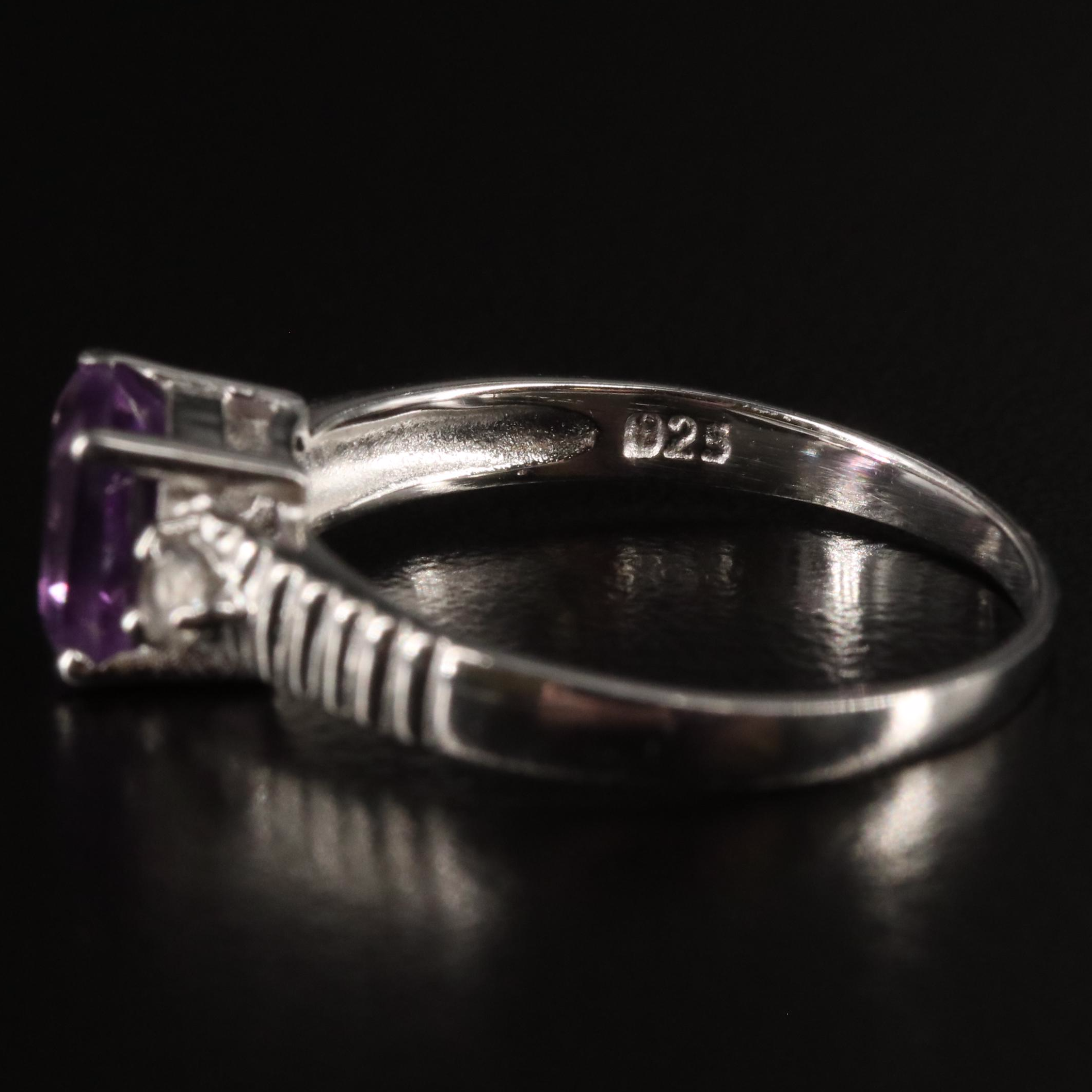 Sterling and Amethyst Ring