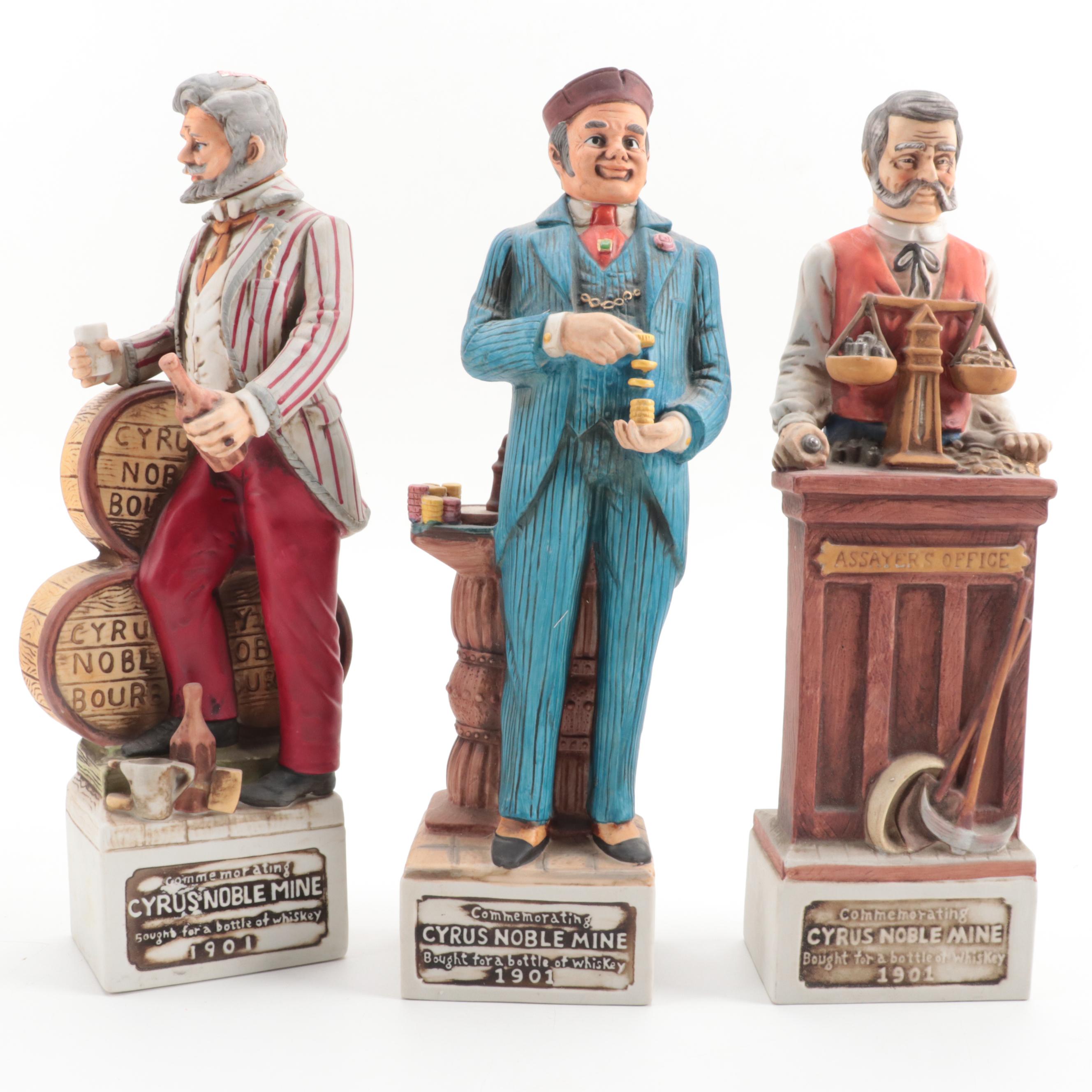 Haas Brothers Bisque Commemorative Figural Decanters