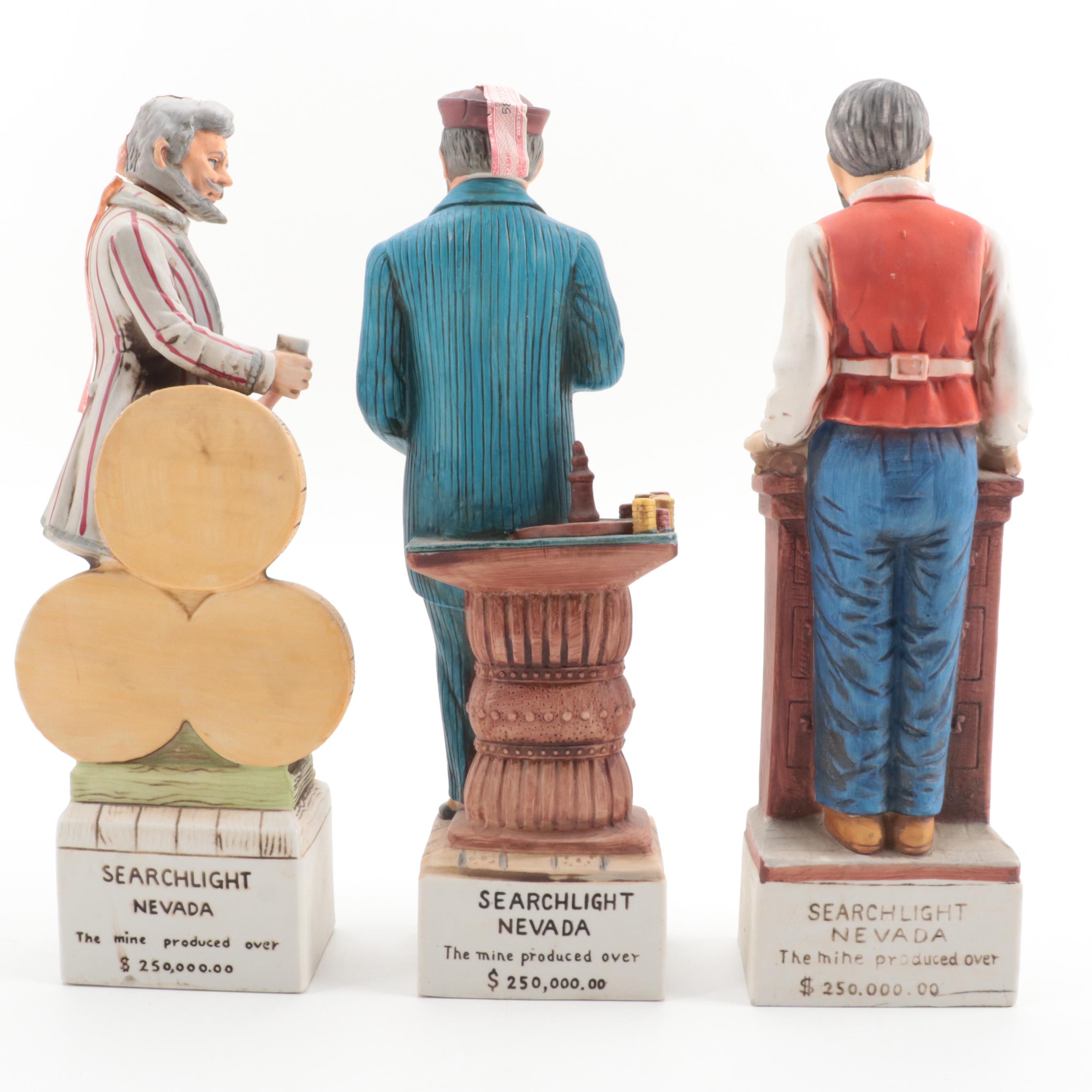 Haas Brothers Bisque Commemorative Figural Decanters