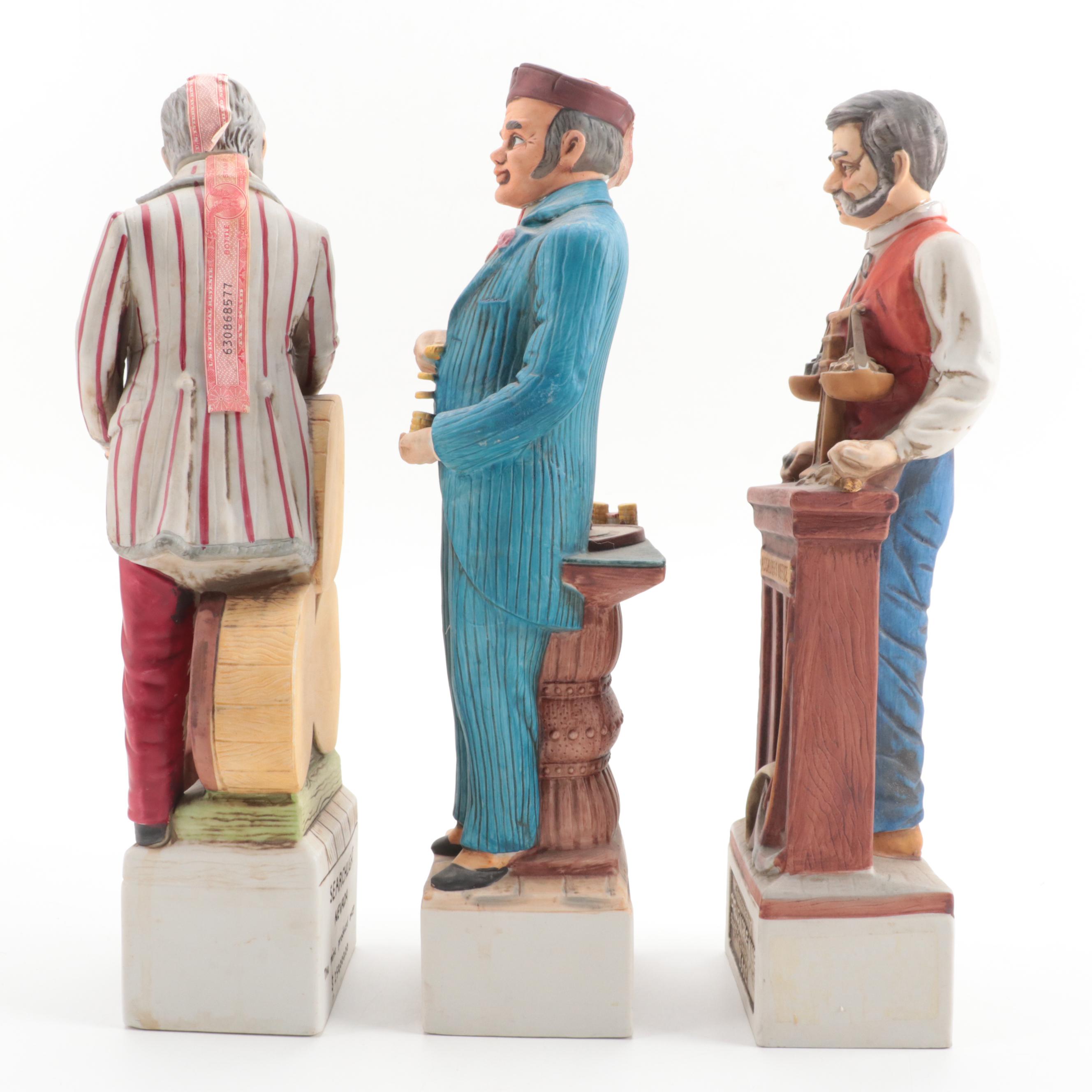 Haas Brothers Bisque Commemorative Figural Decanters