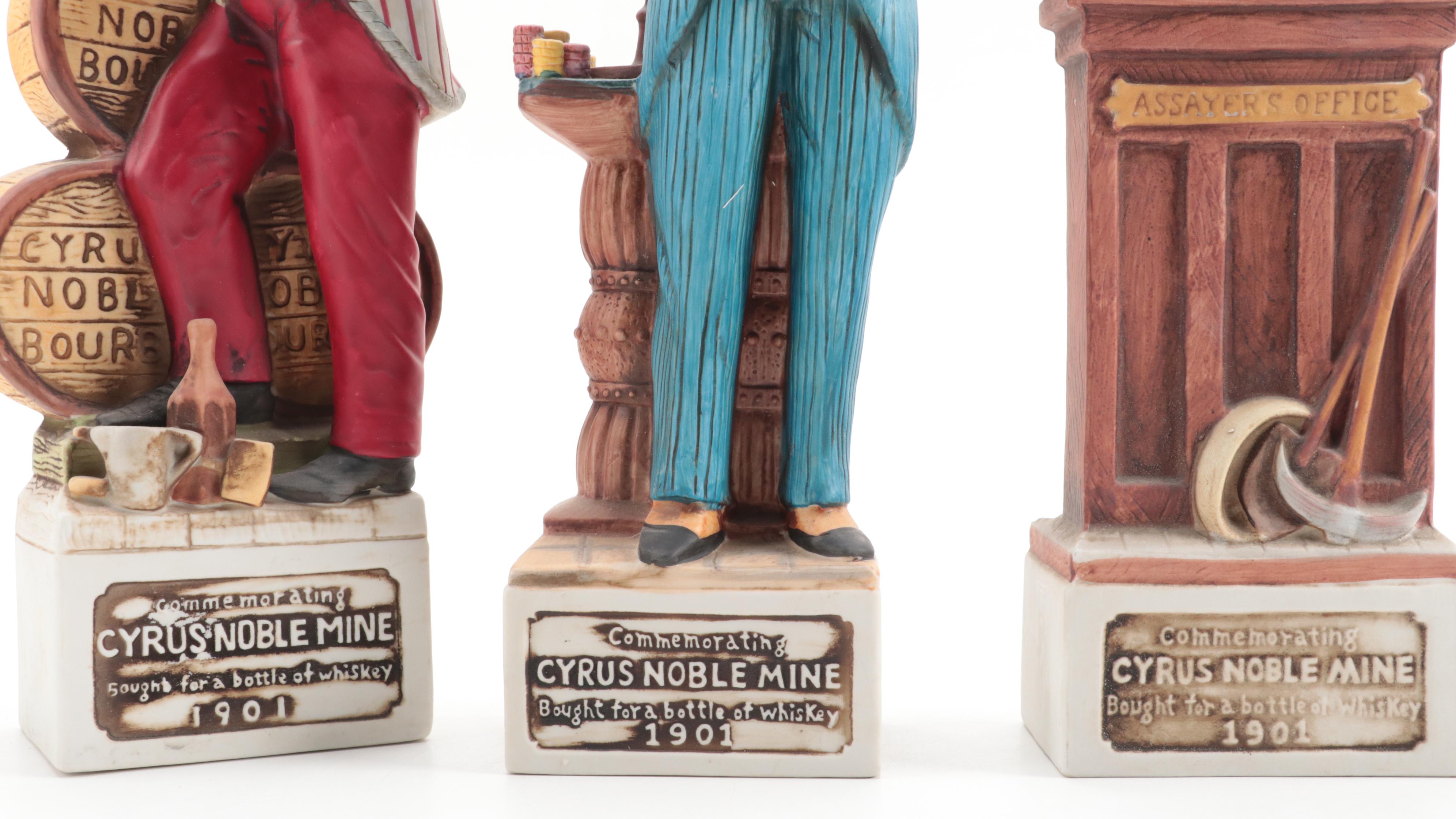 Haas Brothers Bisque Commemorative Figural Decanters