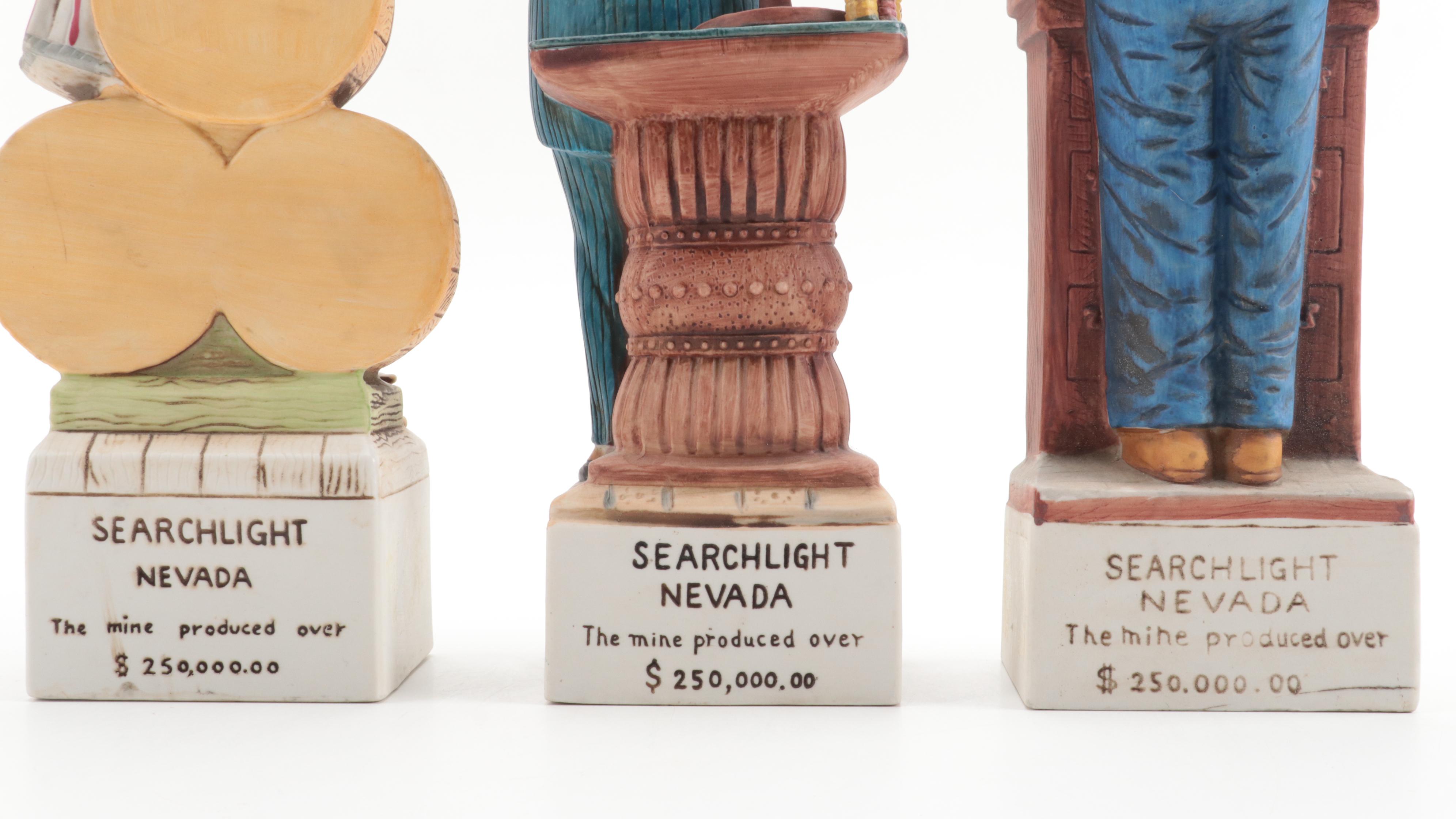 Haas Brothers Bisque Commemorative Figural Decanters