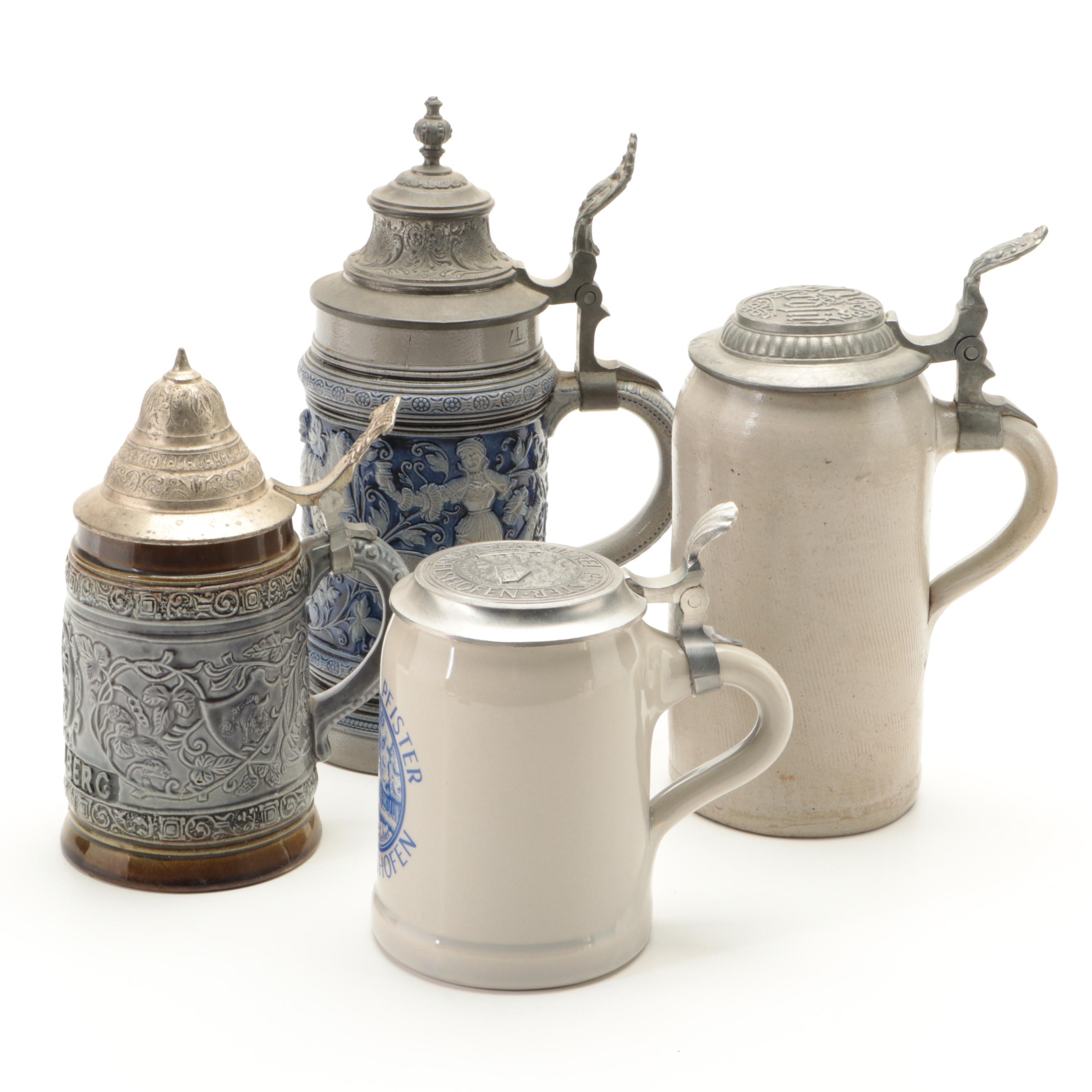 Reinhold Merkelbach 679 and Other German Stoneware Beer Steins
