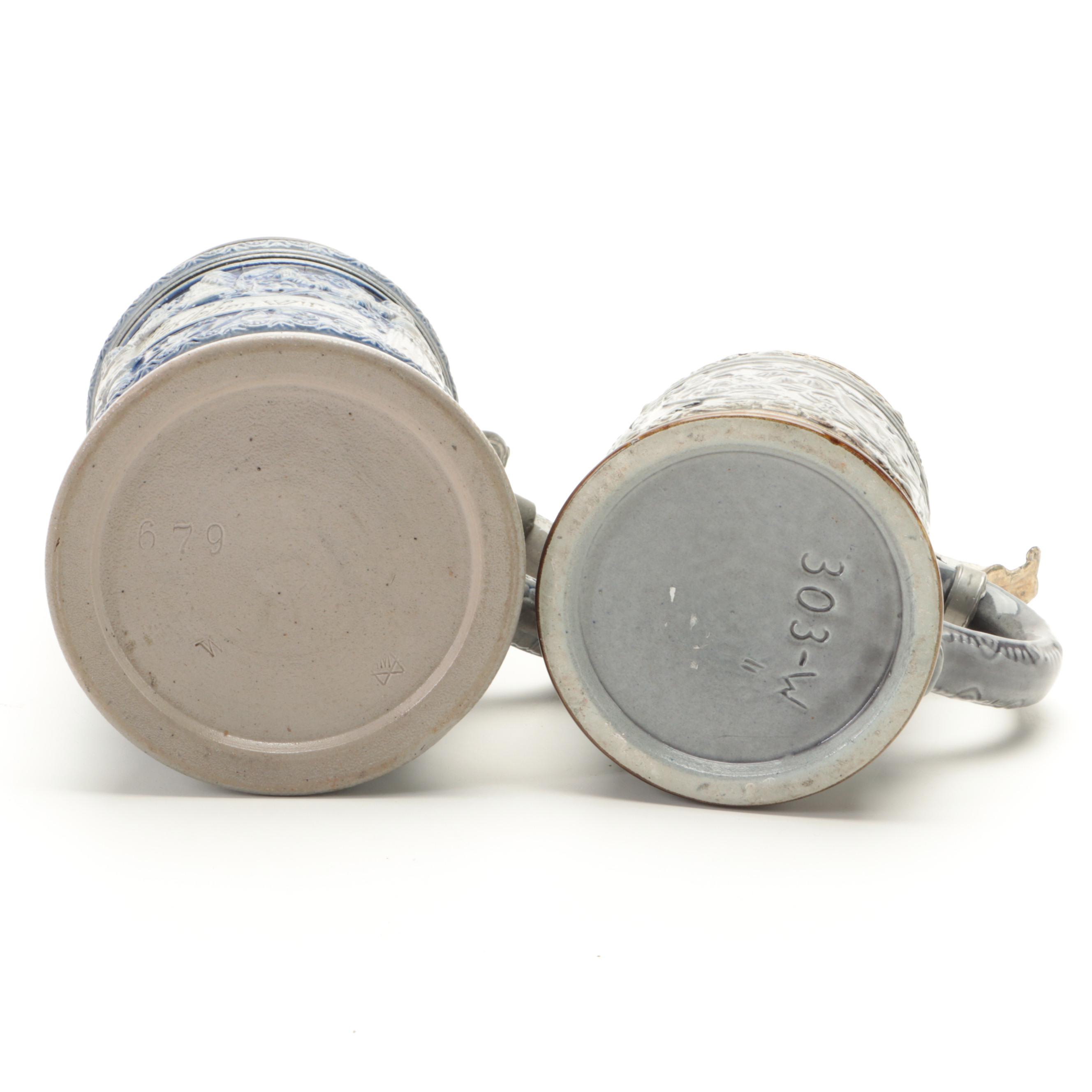 Reinhold Merkelbach 679 and Other German Stoneware Beer Steins