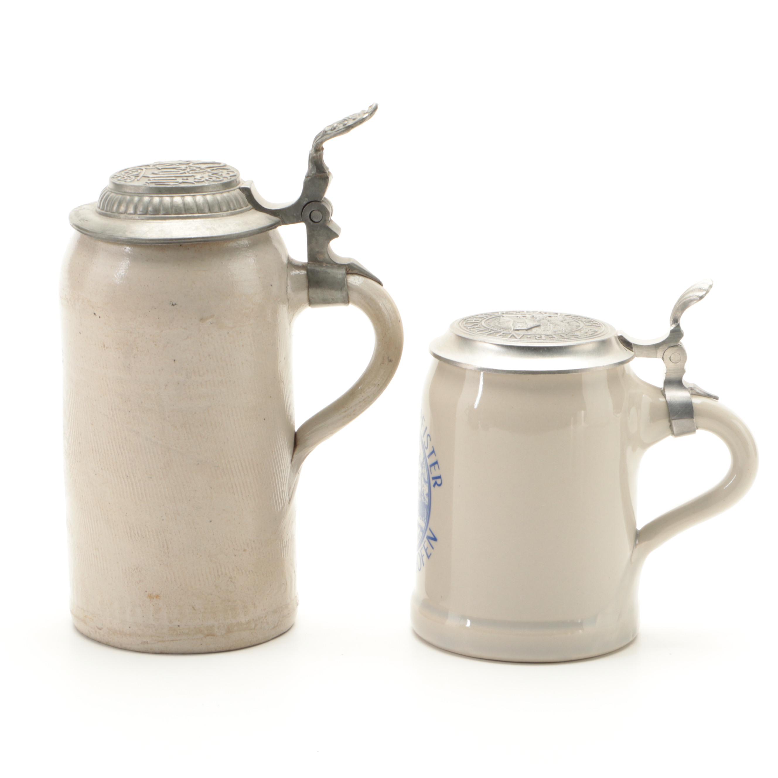Reinhold Merkelbach 679 and Other German Stoneware Beer Steins