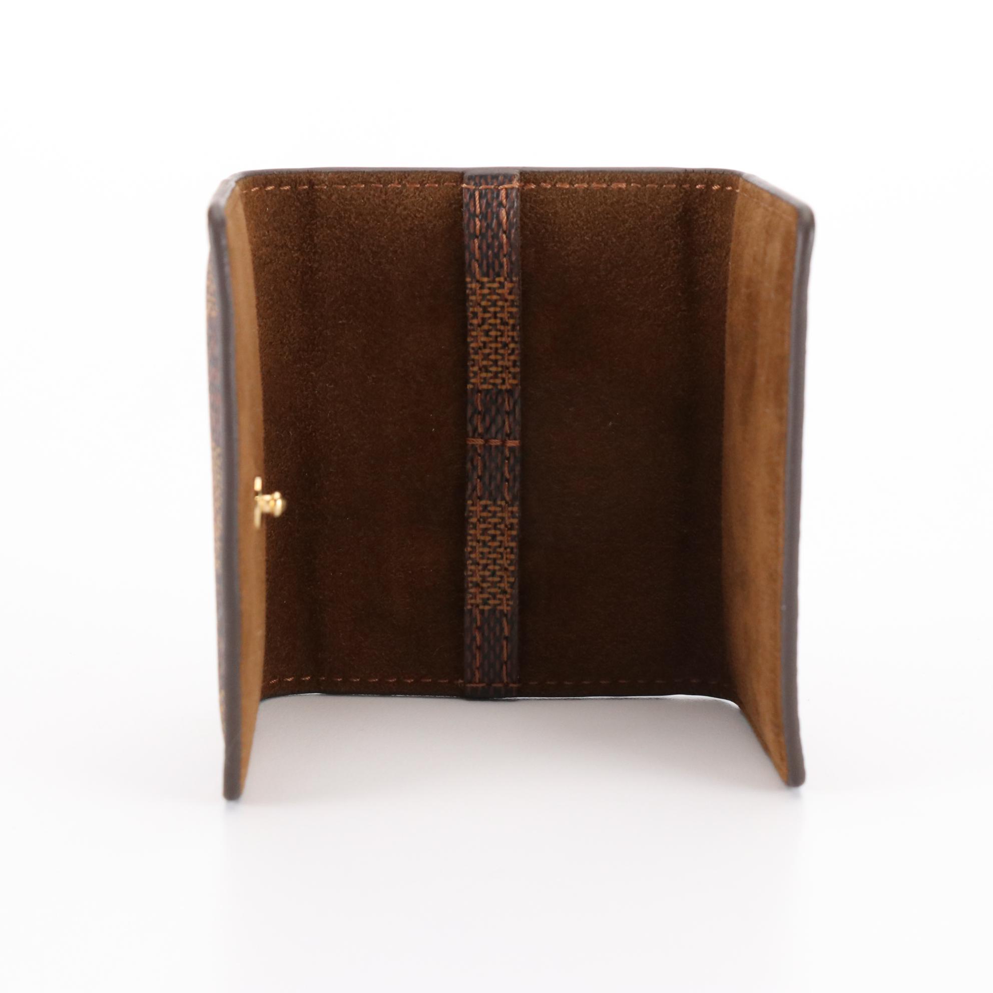 Louis Vuitton Cufflink Holder in Damier Ebene Canvas