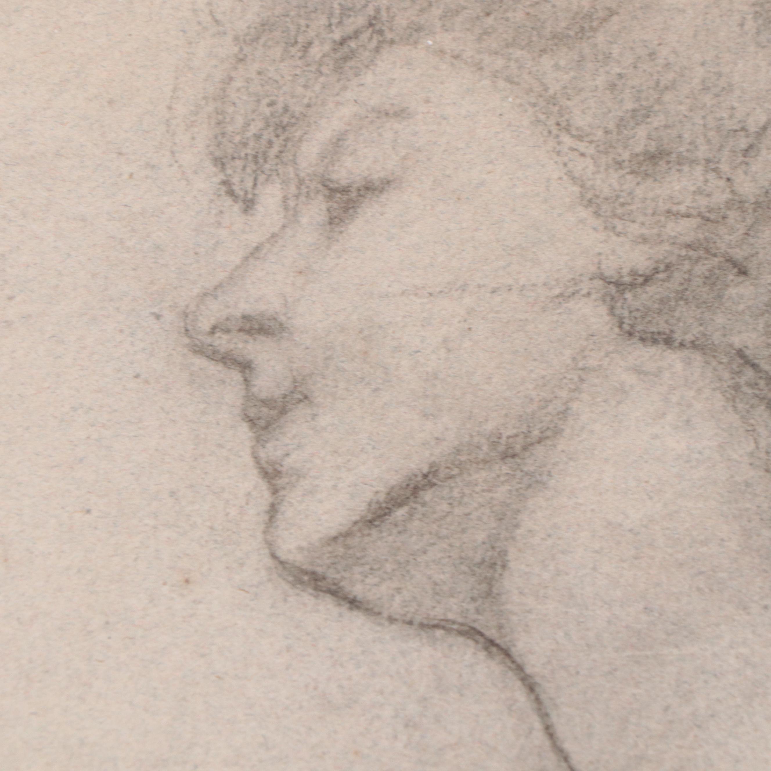 Enno Meyer Charcoal Drawing of Standing Female Nude, circa 1940