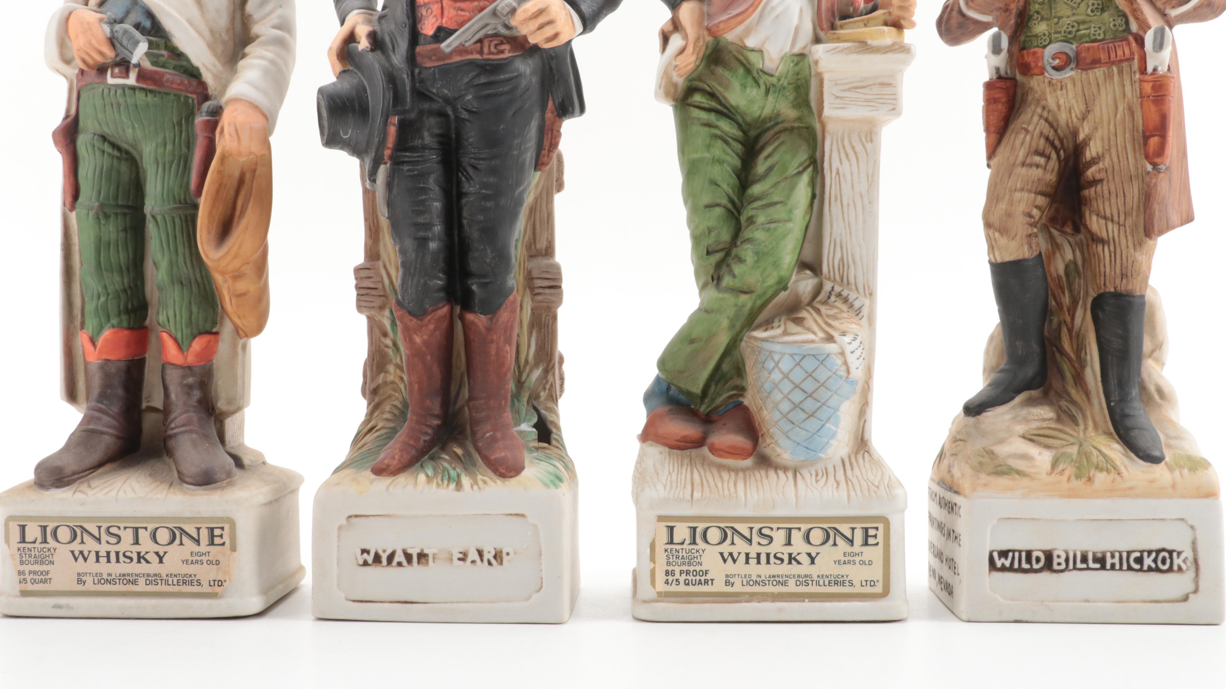 Lionstone and McCormick Western Decanters Including "Wild Bill Hickok" and More