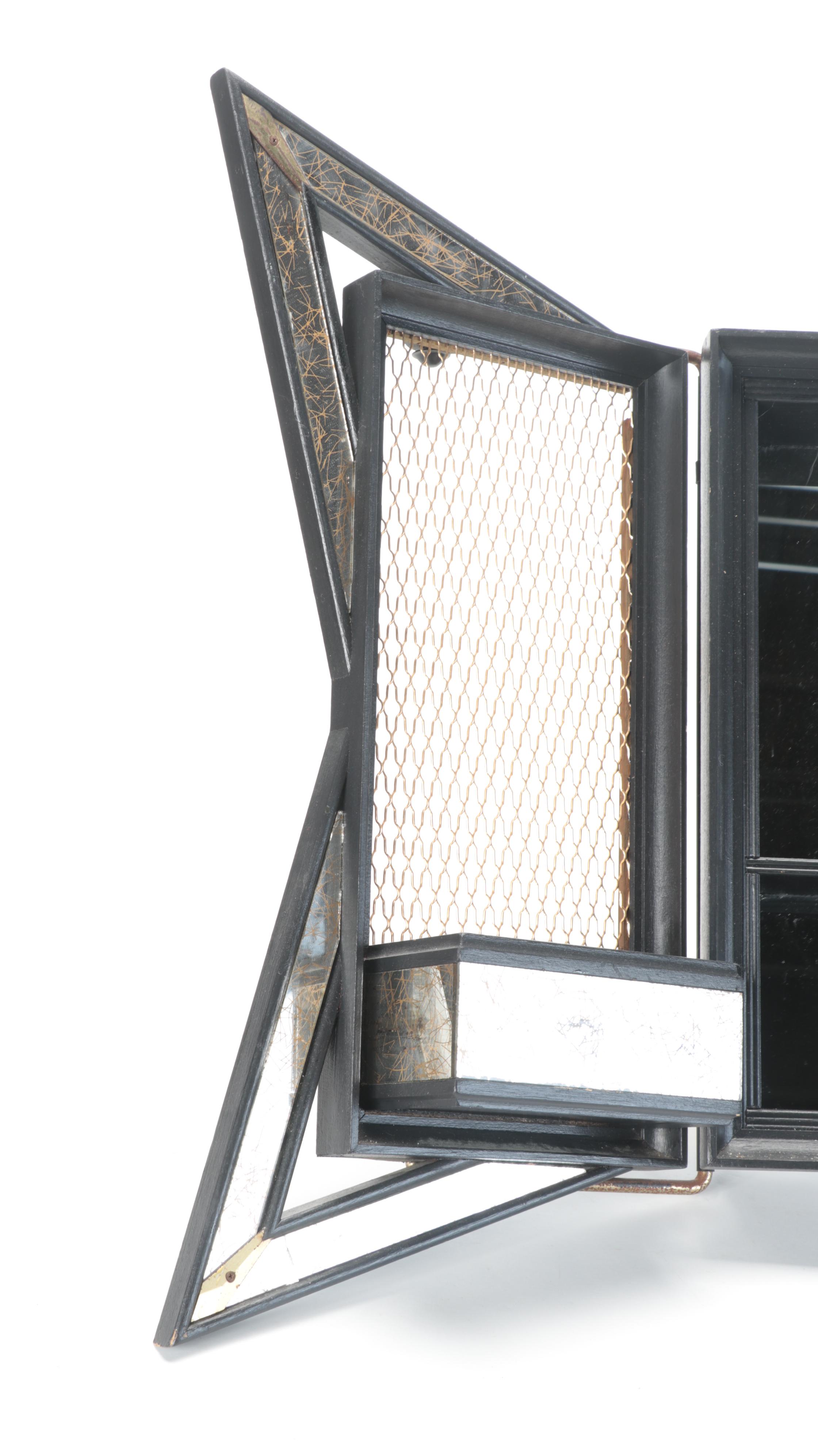 Illinois Moulding Co. Atomic Modern Shadowbox Wall Mirror, Mid-20th Century