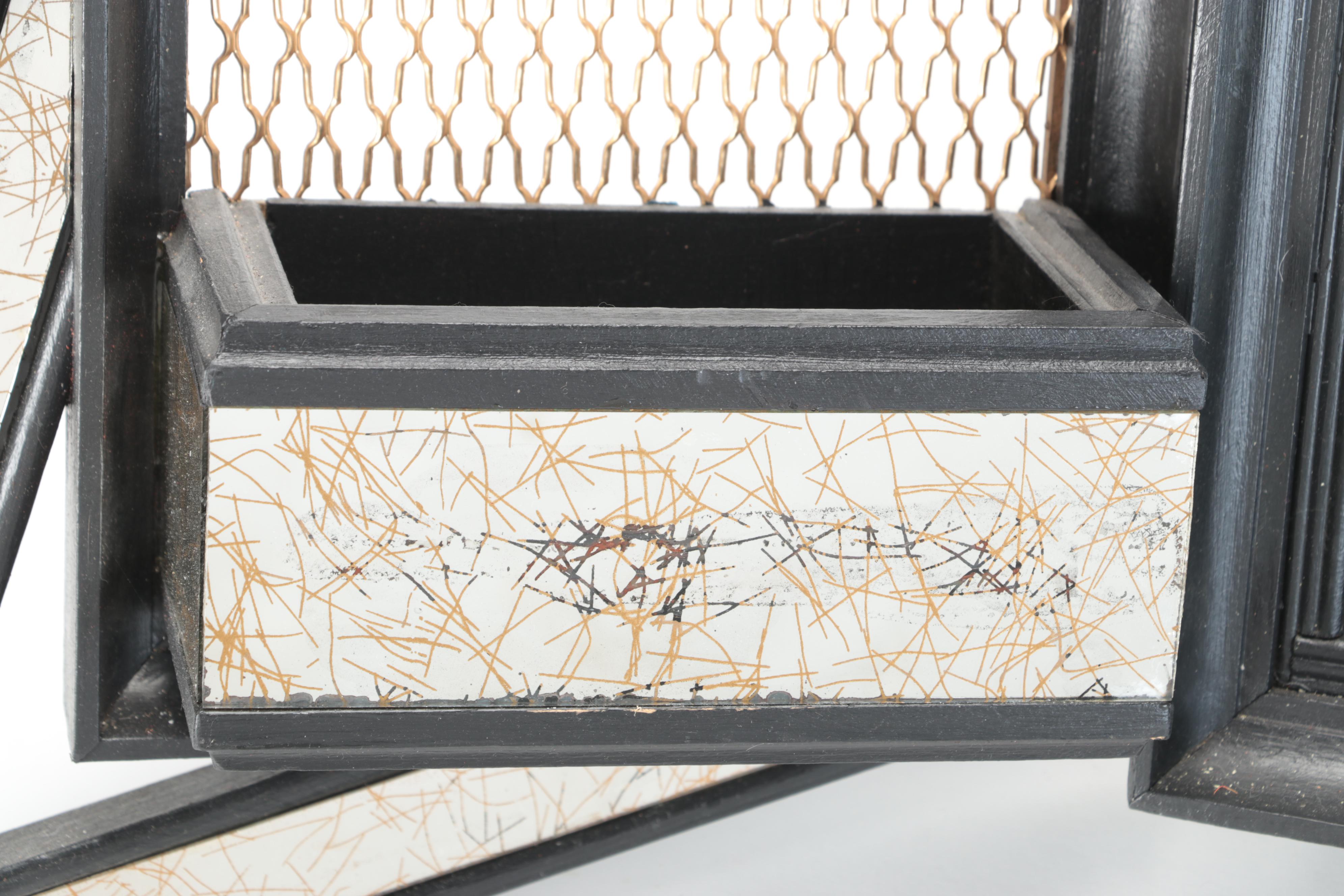 Illinois Moulding Co. Atomic Modern Shadowbox Wall Mirror, Mid-20th Century