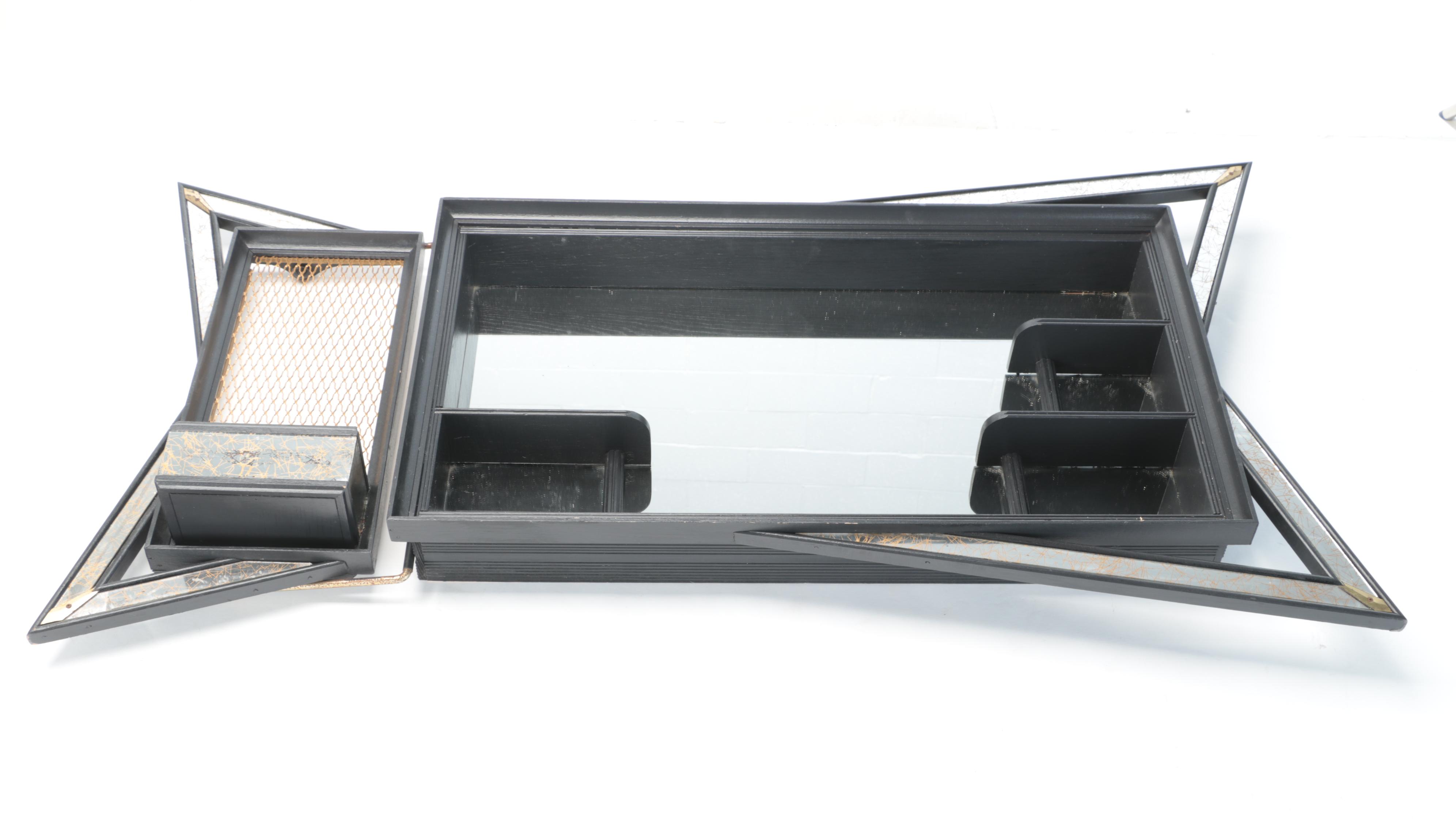 Illinois Moulding Co. Atomic Modern Shadowbox Wall Mirror, Mid-20th Century