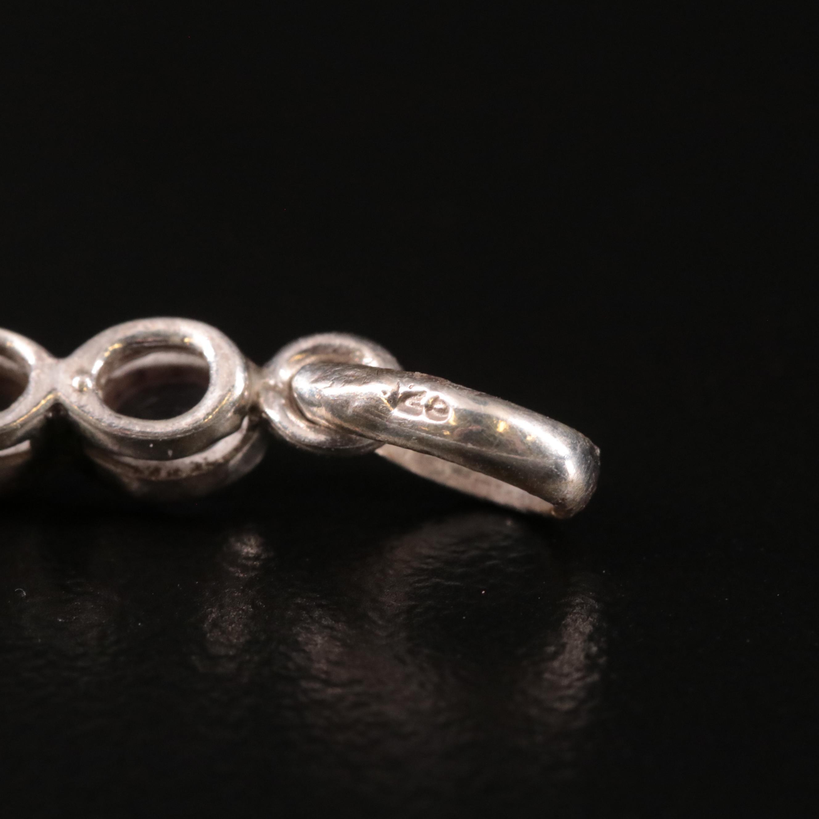 Sterling Amethyst, Citrine, and Spinel Pendant