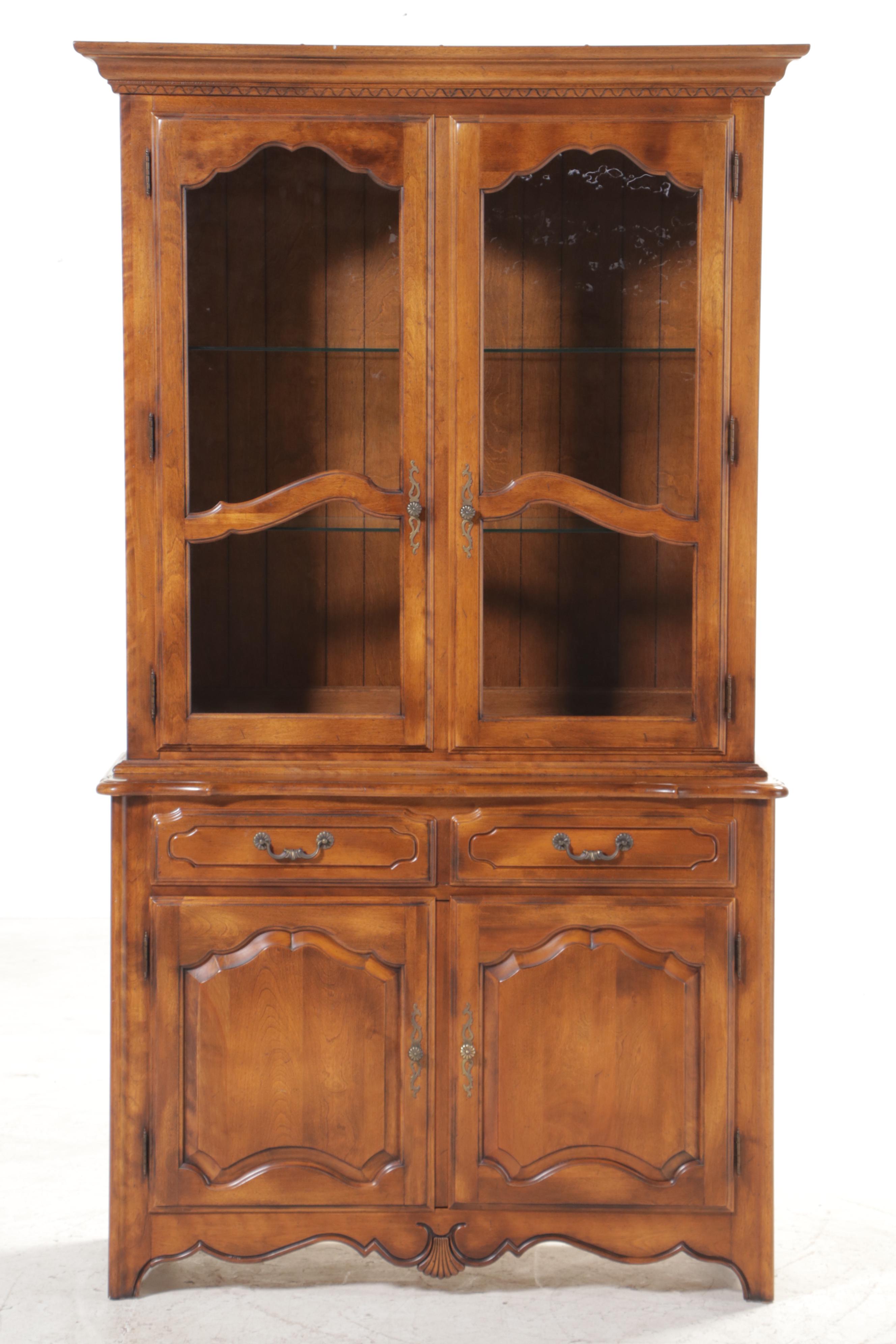 Ethan Allen "Country French Collection" Mahogany China Cabinet