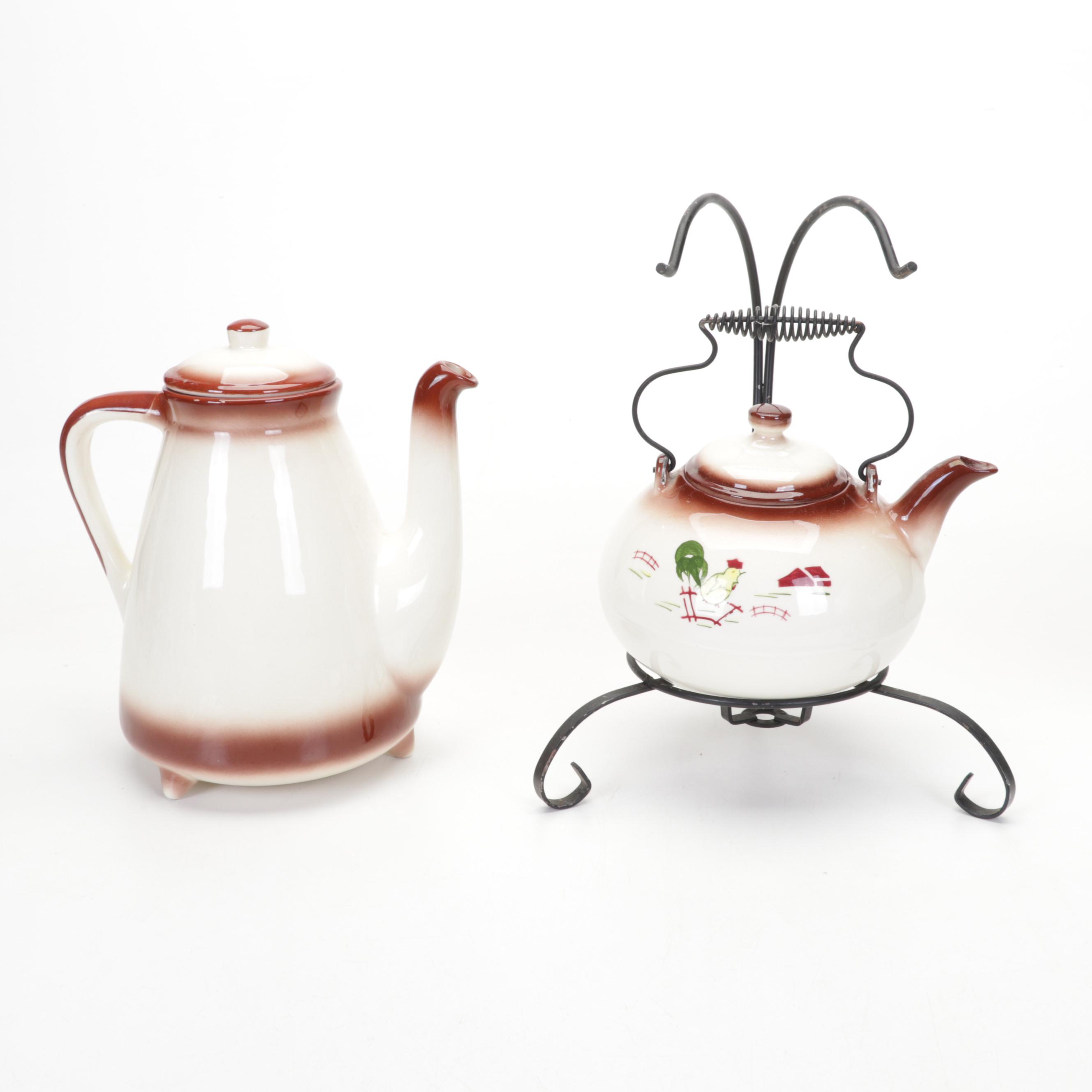 B.J. Brock Co. "Harvest" Tableware with Royal Copley and Norcrest Roosters