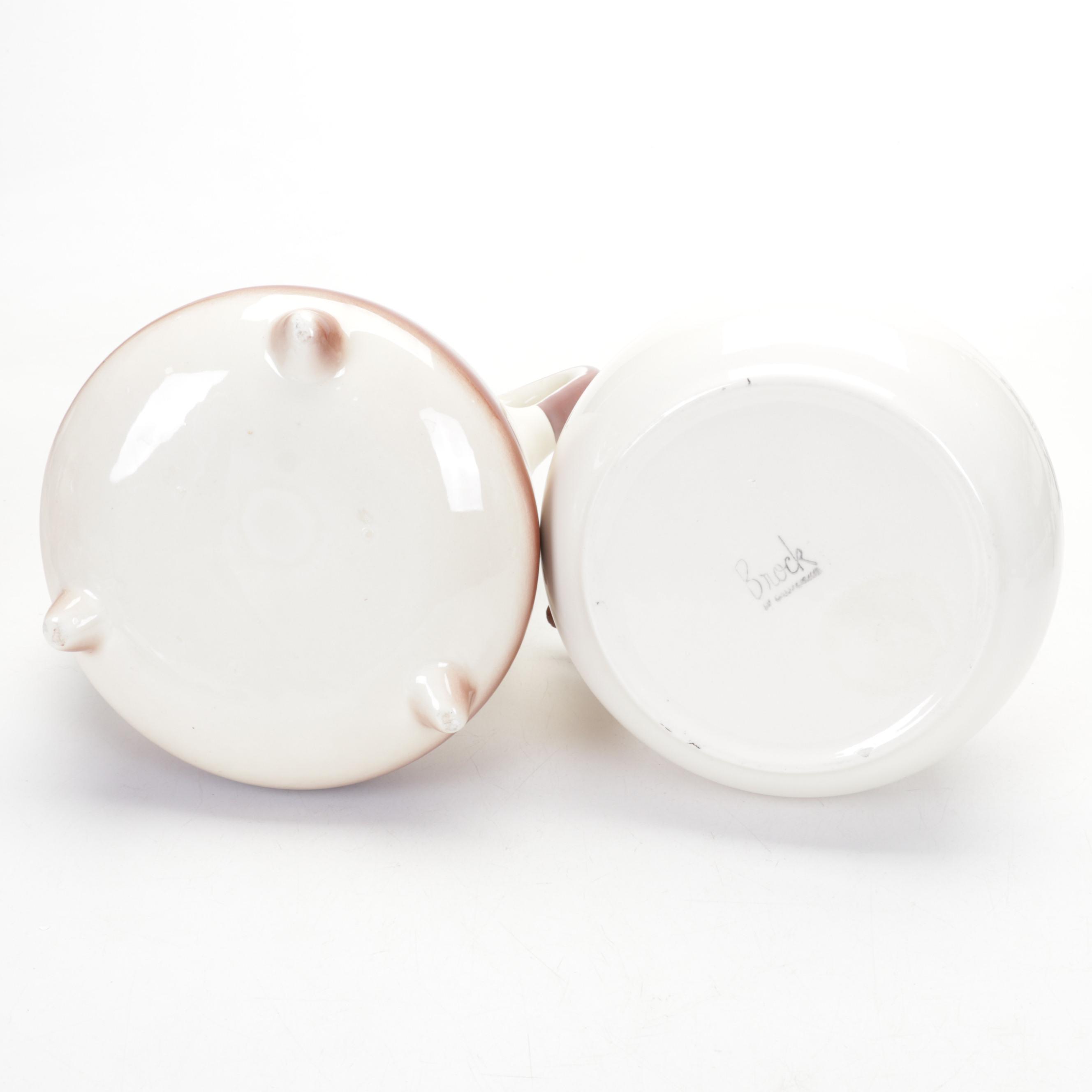 B.J. Brock Co. "Harvest" Tableware with Royal Copley and Norcrest Roosters