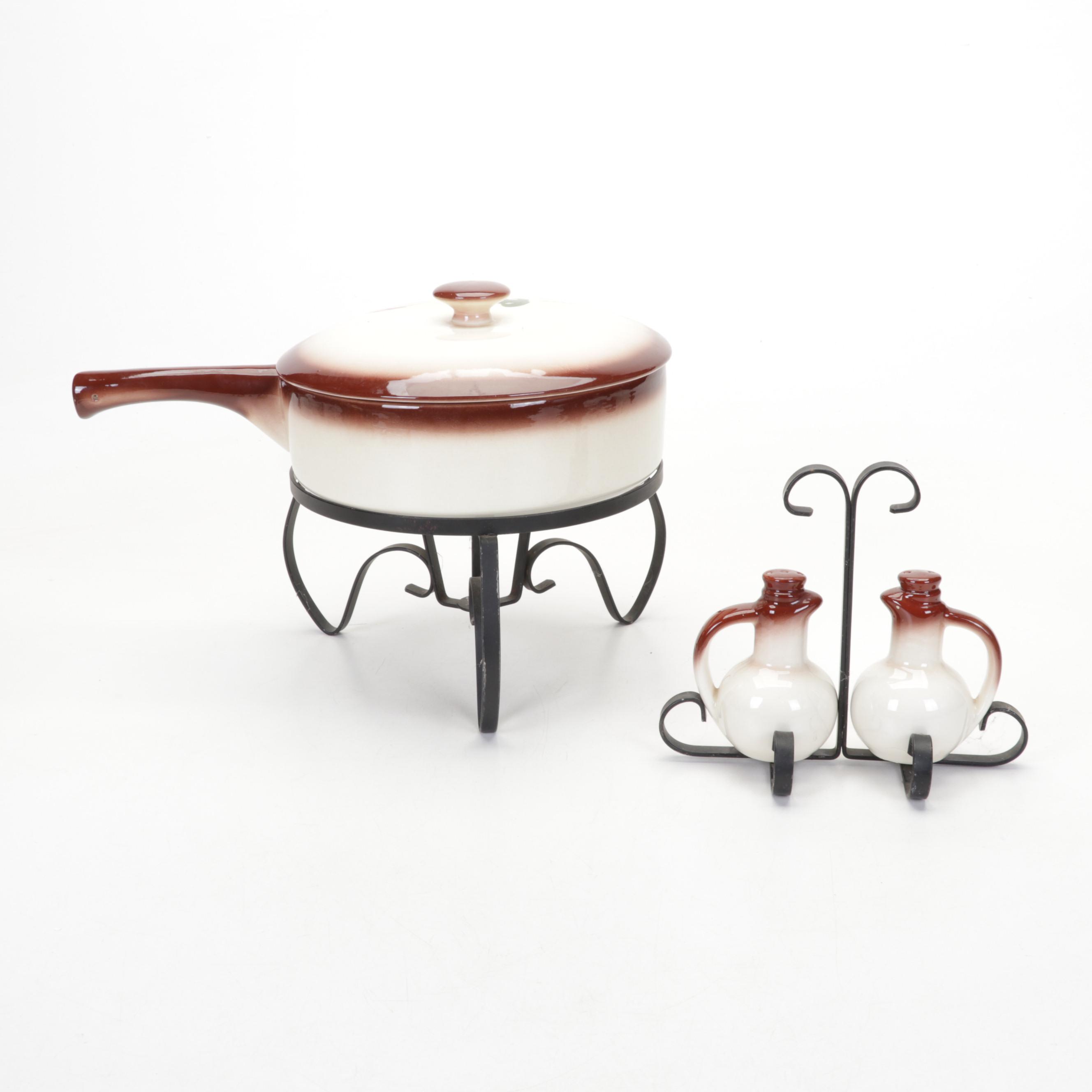 B.J. Brock Co. "Harvest" Tableware with Royal Copley and Norcrest Roosters