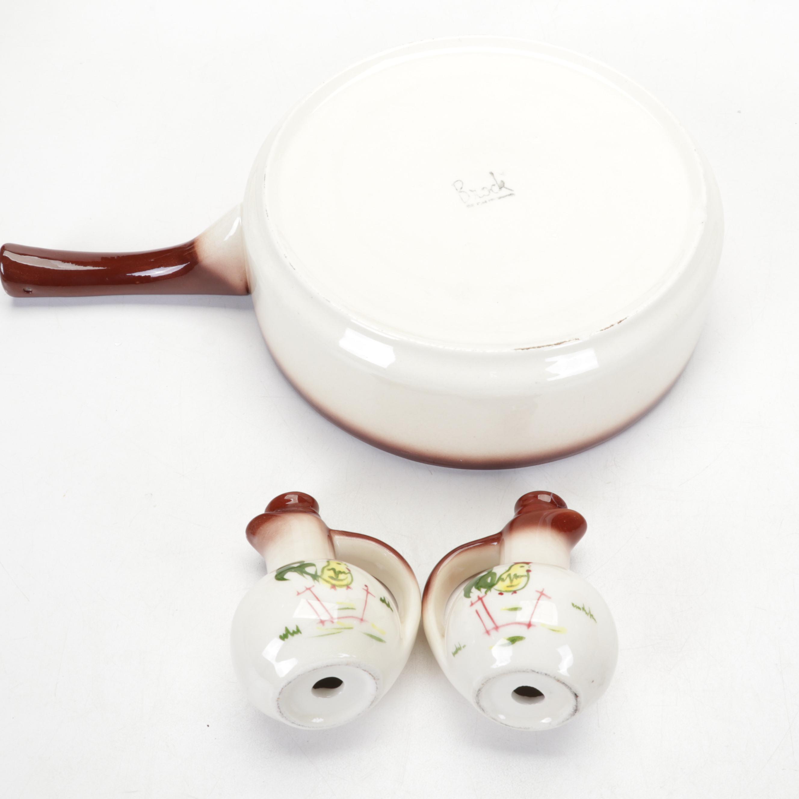 B.J. Brock Co. "Harvest" Tableware with Royal Copley and Norcrest Roosters