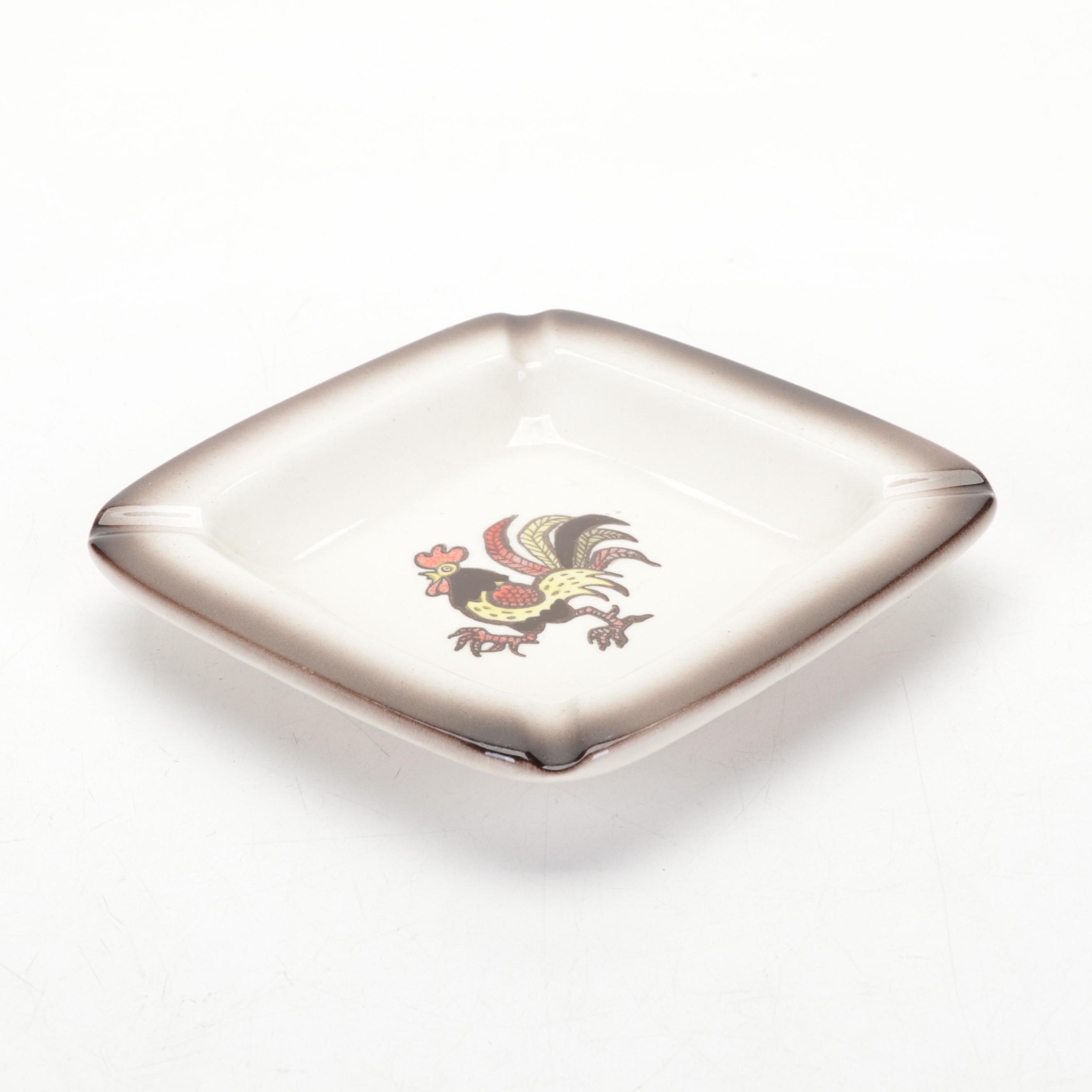 B.J. Brock Co. "Harvest" Tableware with Royal Copley and Norcrest Roosters