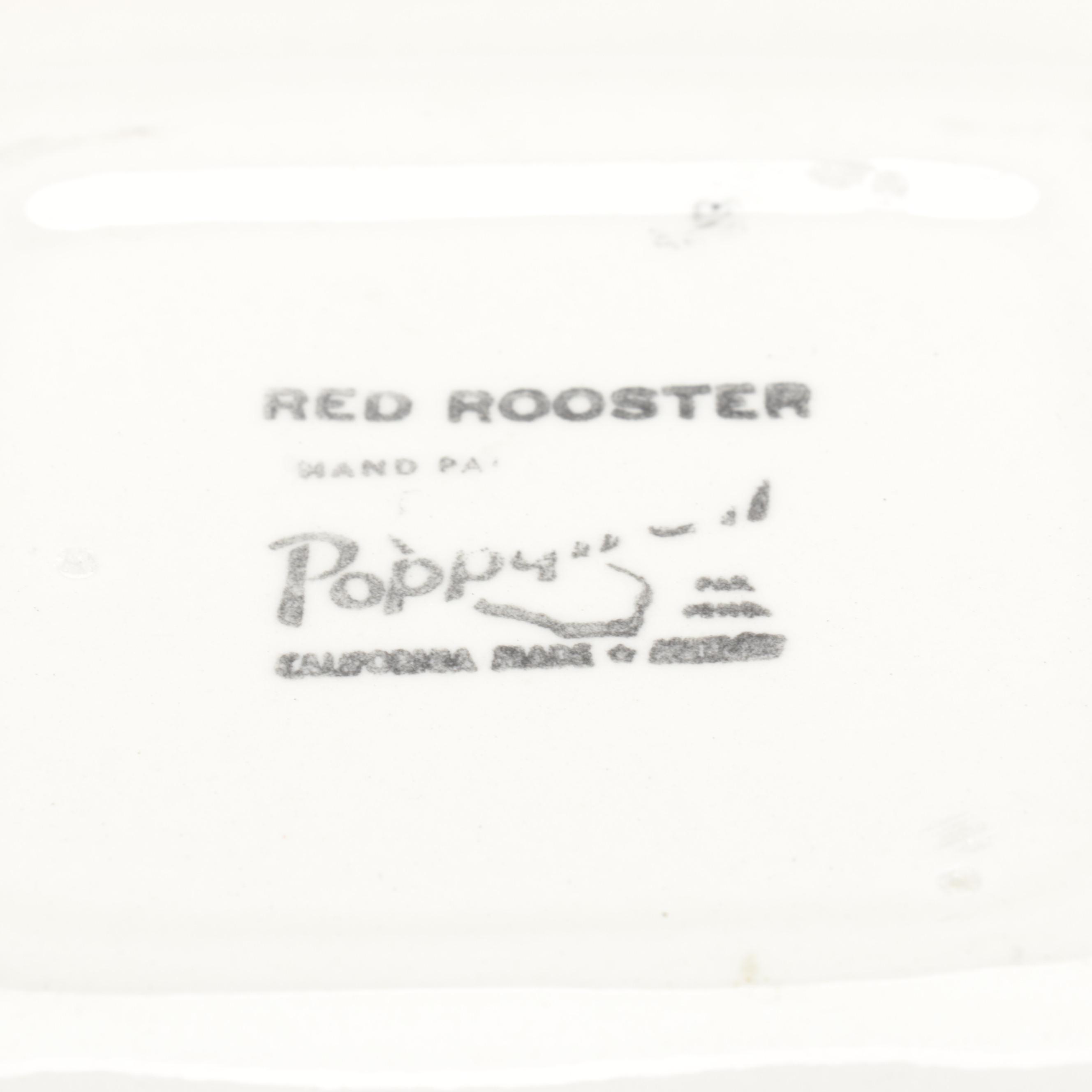 B.J. Brock Co. "Harvest" Tableware with Royal Copley and Norcrest Roosters