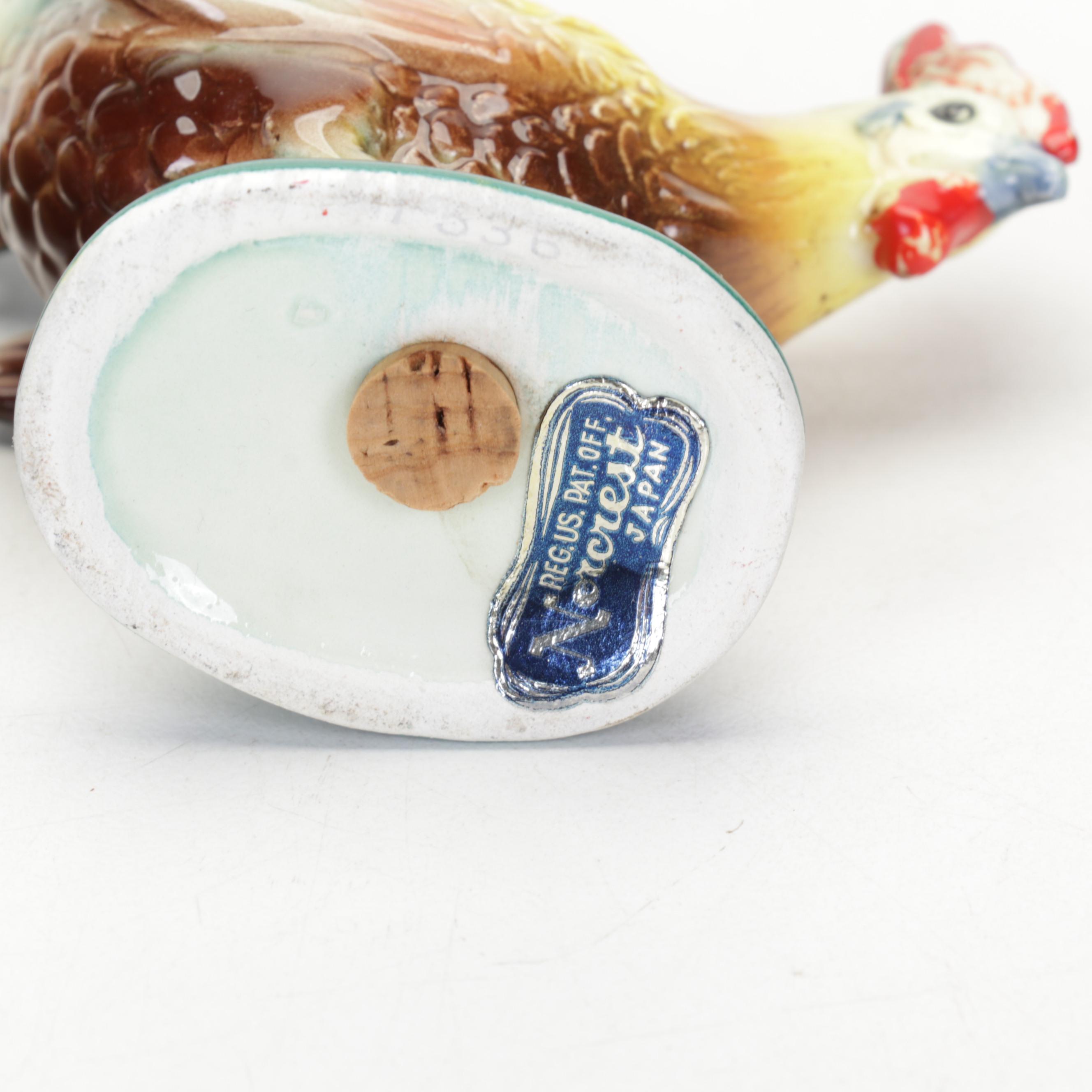 B.J. Brock Co. "Harvest" Tableware with Royal Copley and Norcrest Roosters