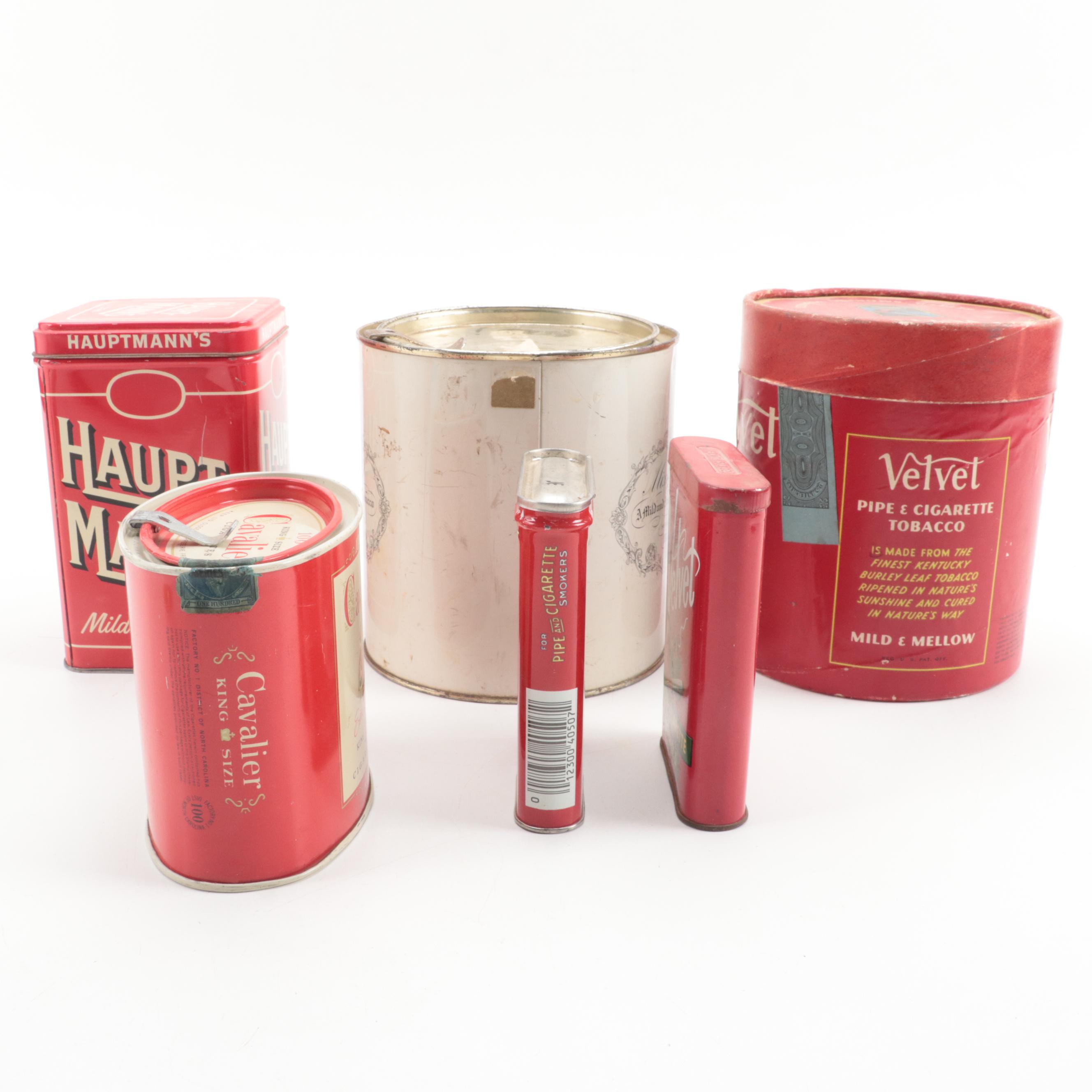 Velvet, H. Sutlife, Prince Albert with Other Tobacco Tins and Table Lighters