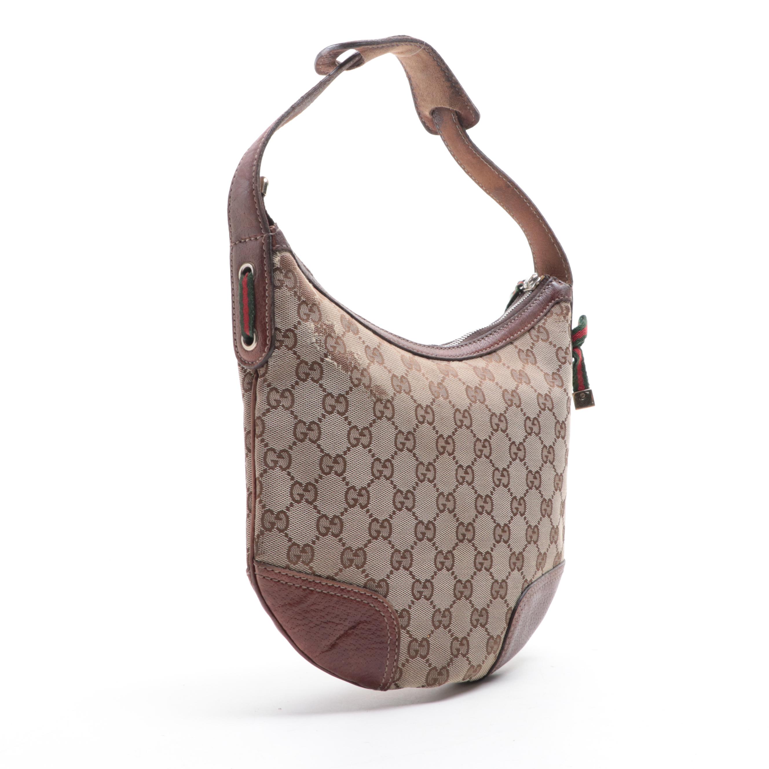 Gucci Princy GG Canvas and Leather Hobo Bag