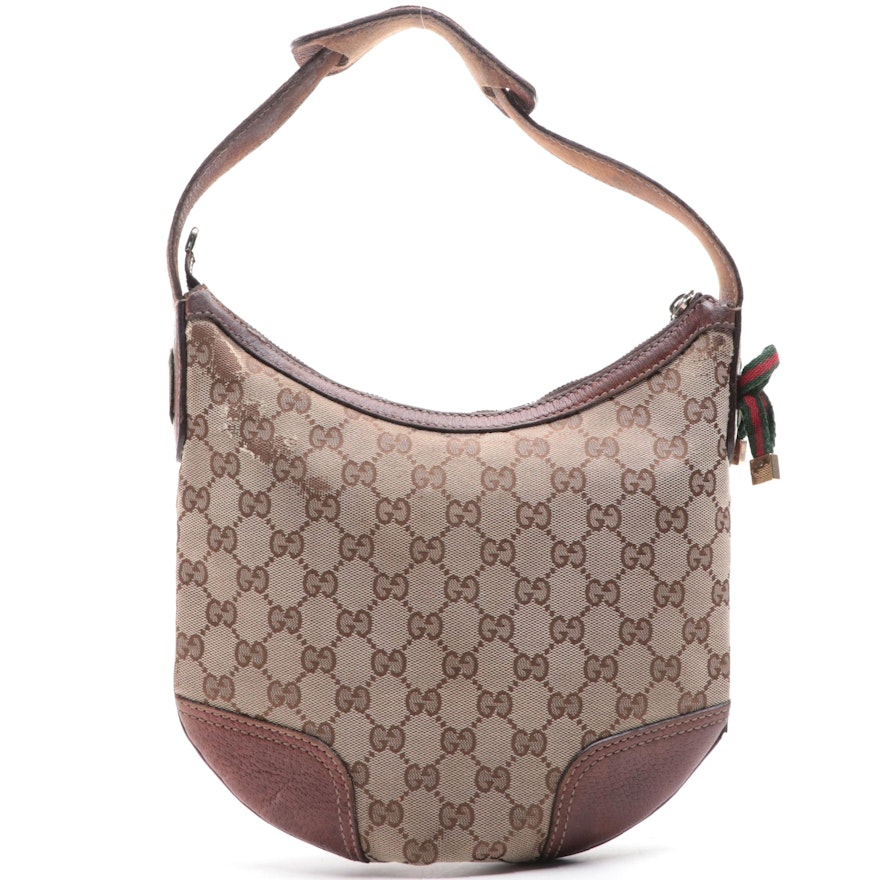 Gucci Princy GG Canvas and Leather Hobo Bag