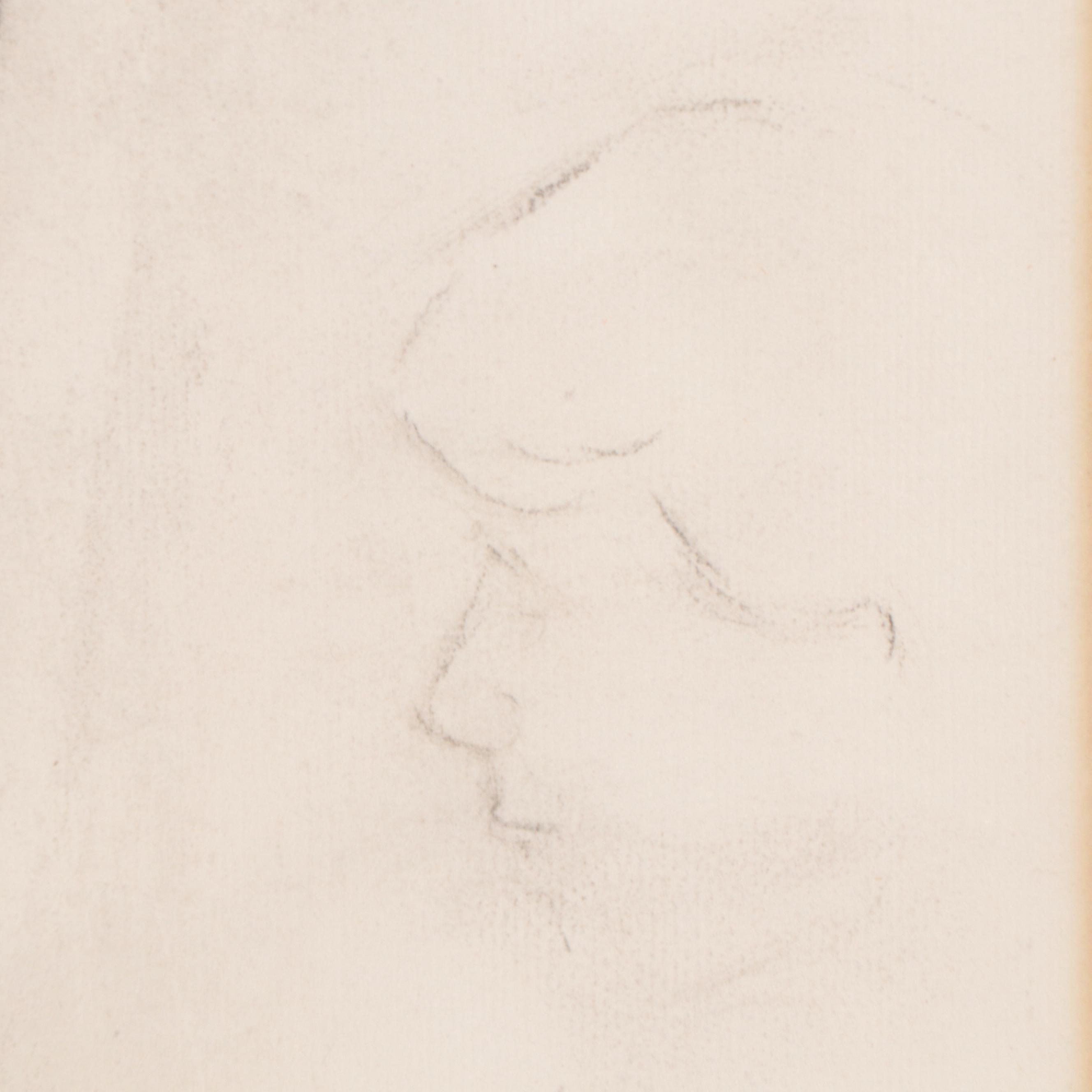 Enno Meyer Charcoal Drawing of Standing Female Nude, Circa 1940