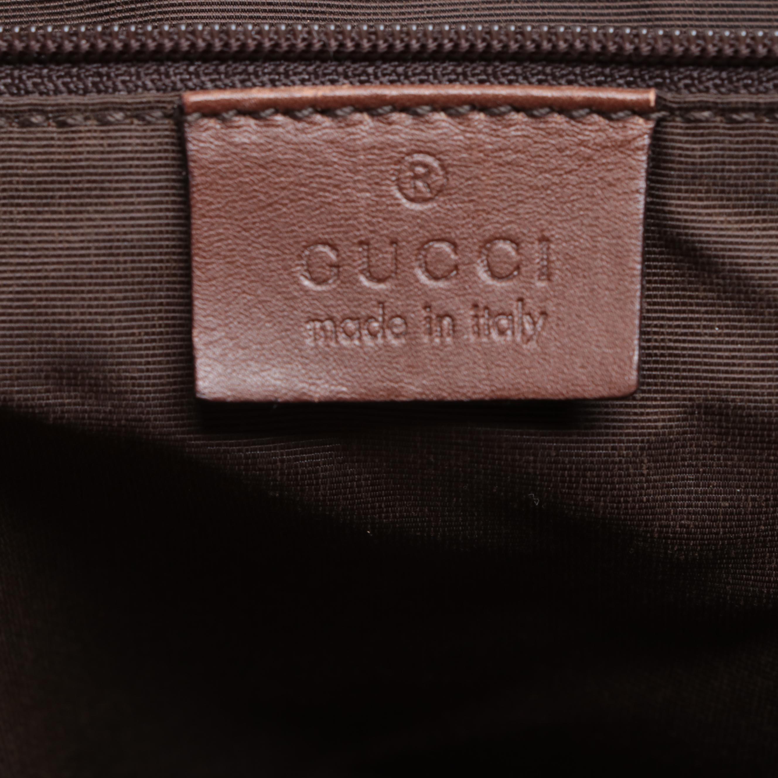 Gucci GG Canvas and Leather Tote Bag