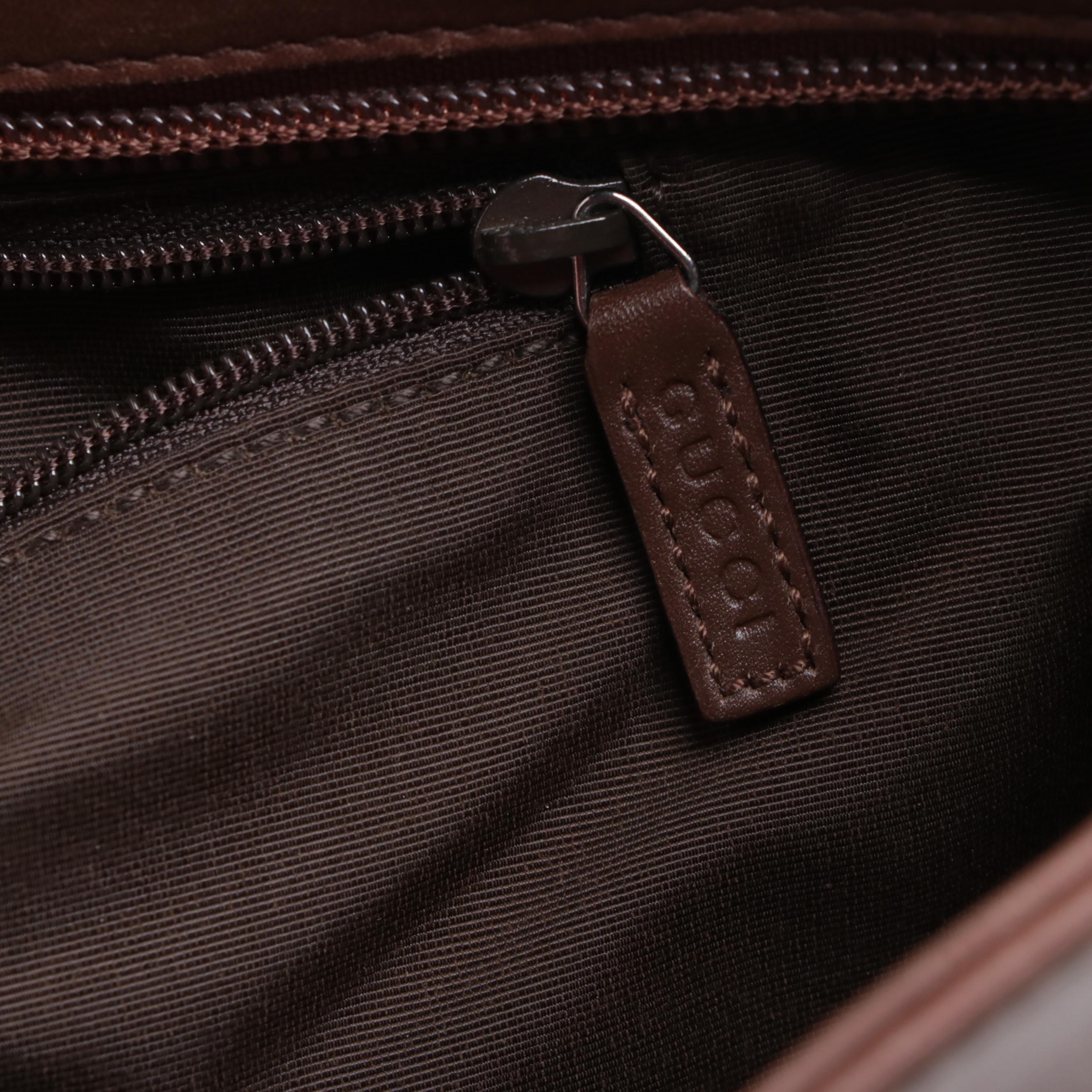 Gucci GG Canvas and Leather Tote Bag