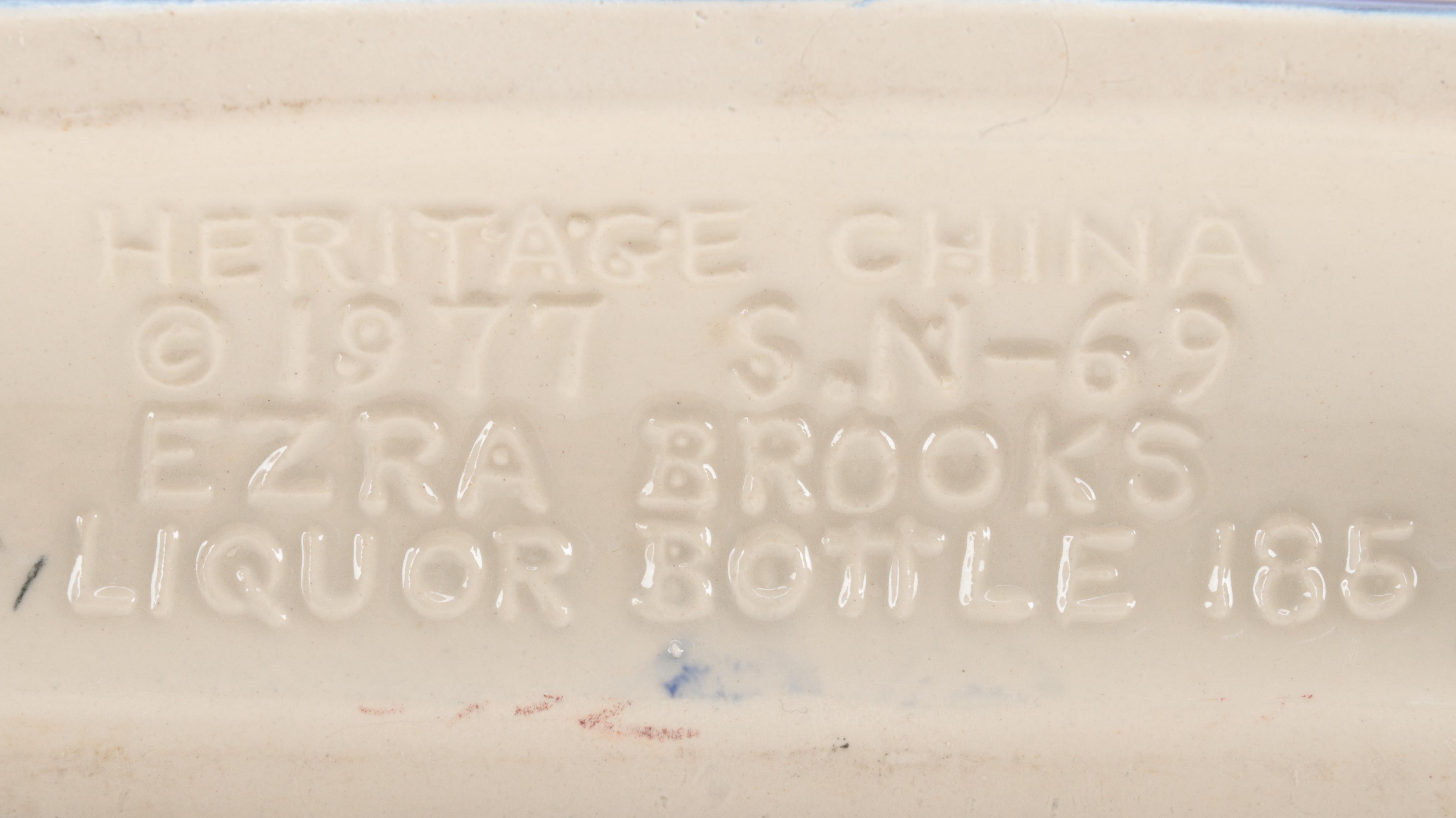 Heritage China Ezra Brooks American Legion and Other Porcelain Decanters