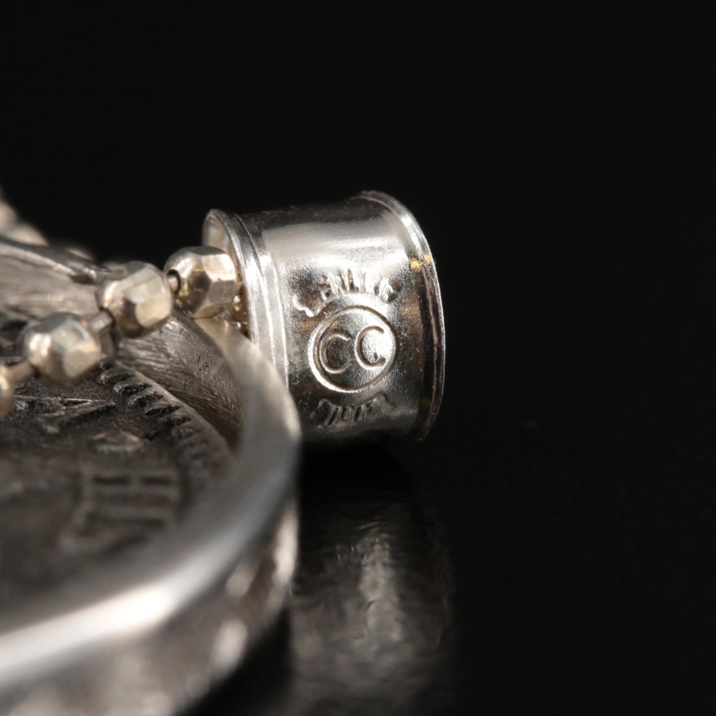 Sterling Reproduction Spanish Colonial 8-Reales Coin Pendant Necklace