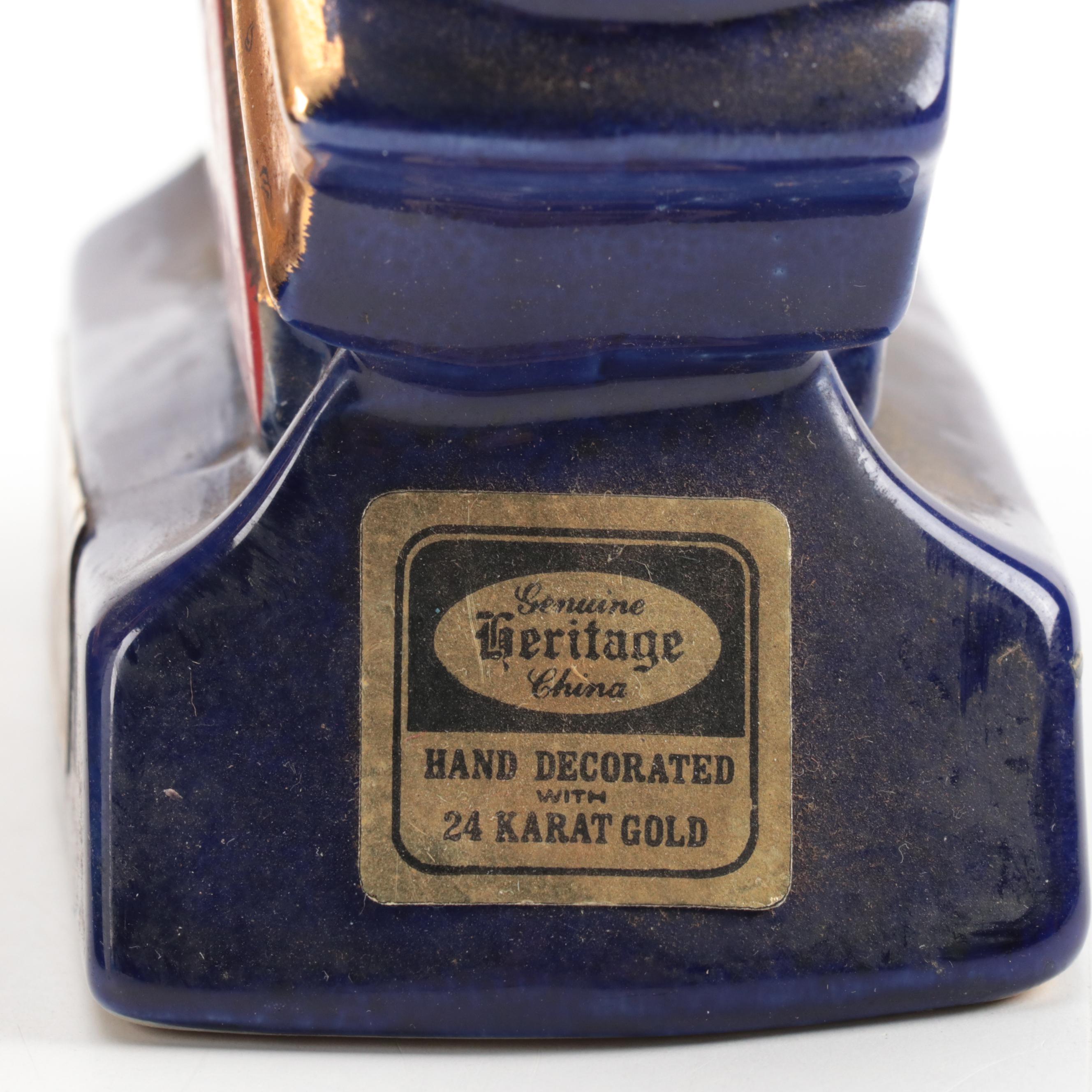 Heritage China Ezra Brooks American Legion and Other Porcelain Decanters