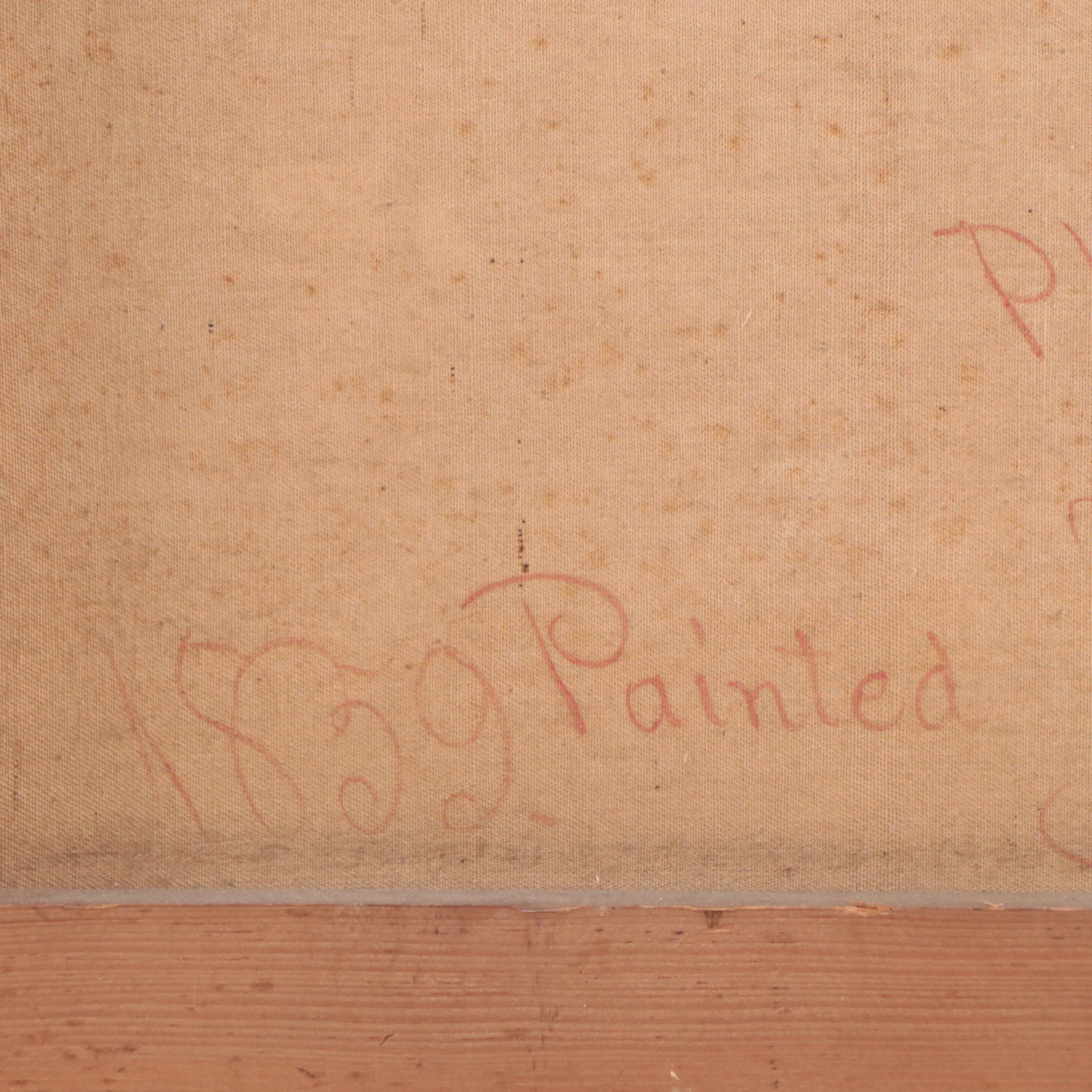 Austro-Hungarian School Portrait Oil Painting of a Lady, 1859