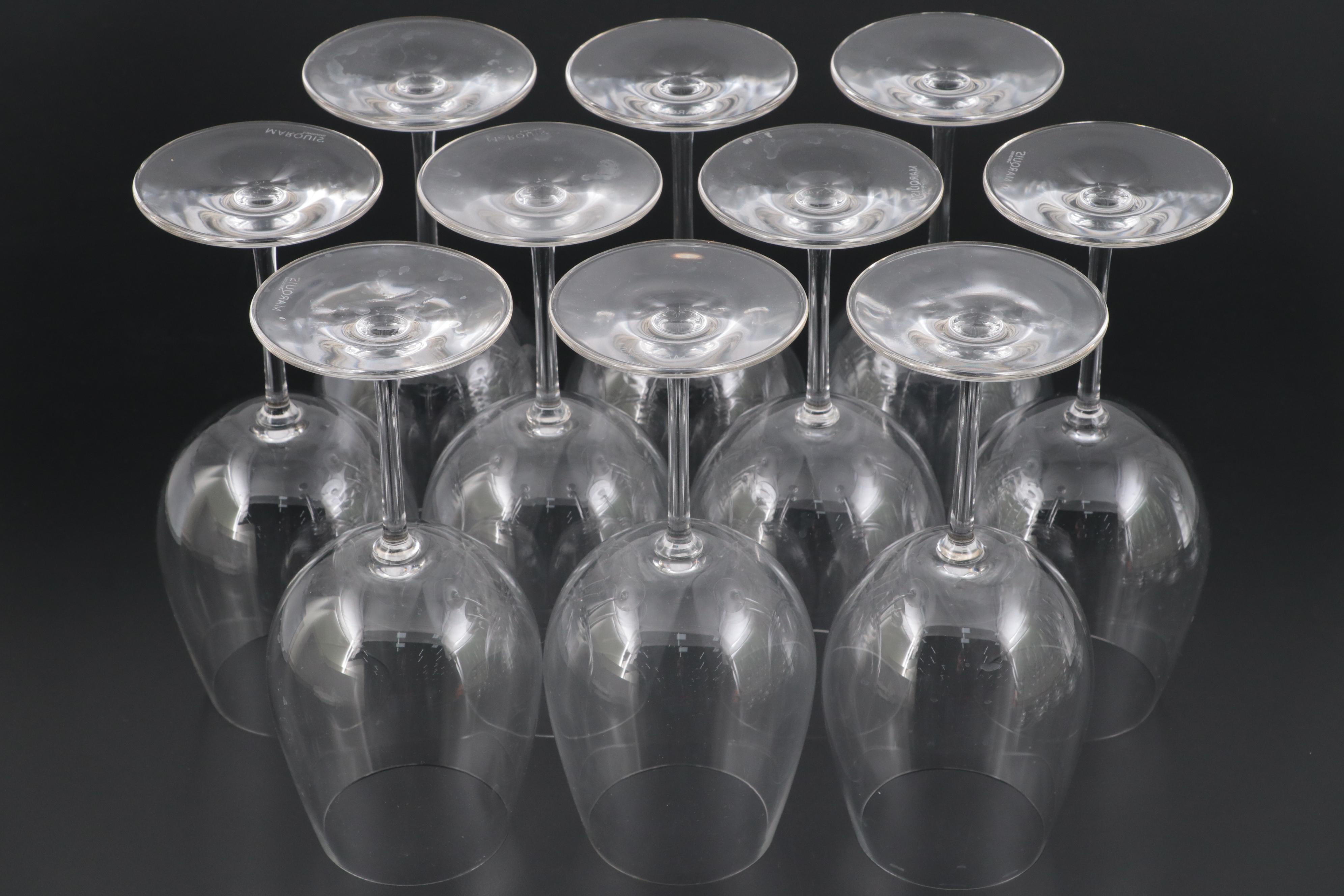 Marquis by Waterford "Vintage" Crystal Red and White Wine Glasses, 1997–2018