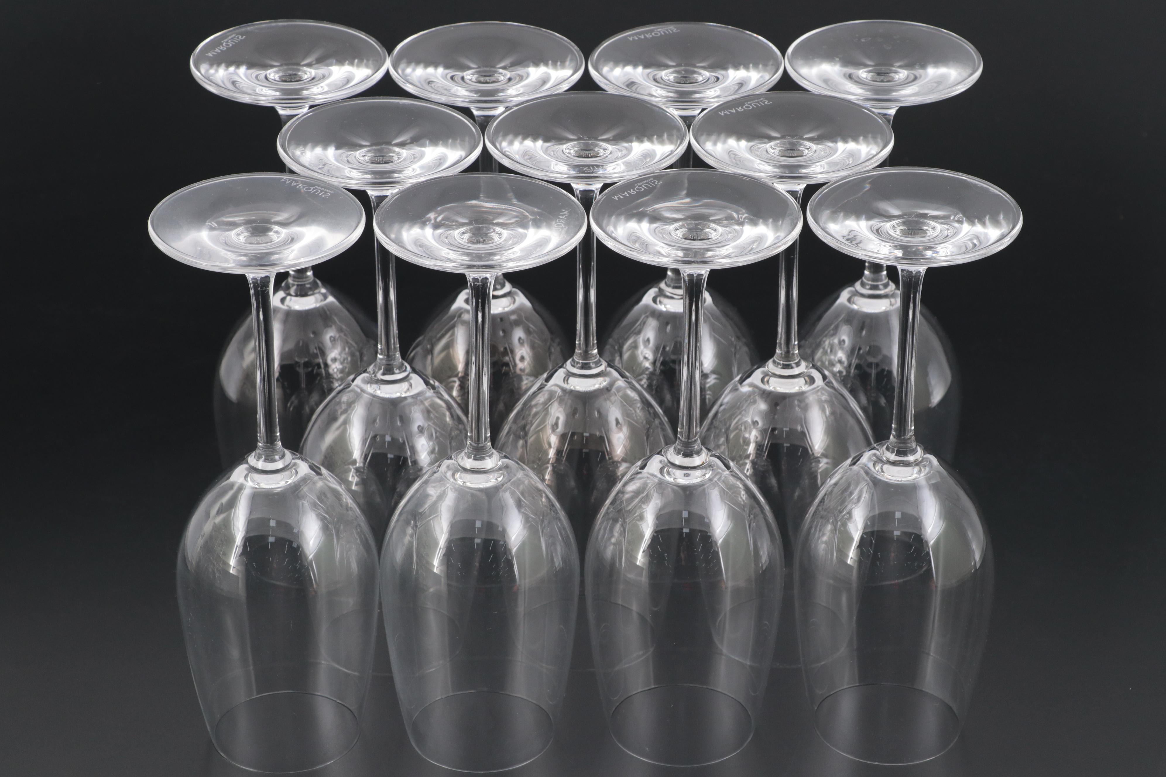 Marquis by Waterford "Vintage" Crystal Red and White Wine Glasses, 1997–2018