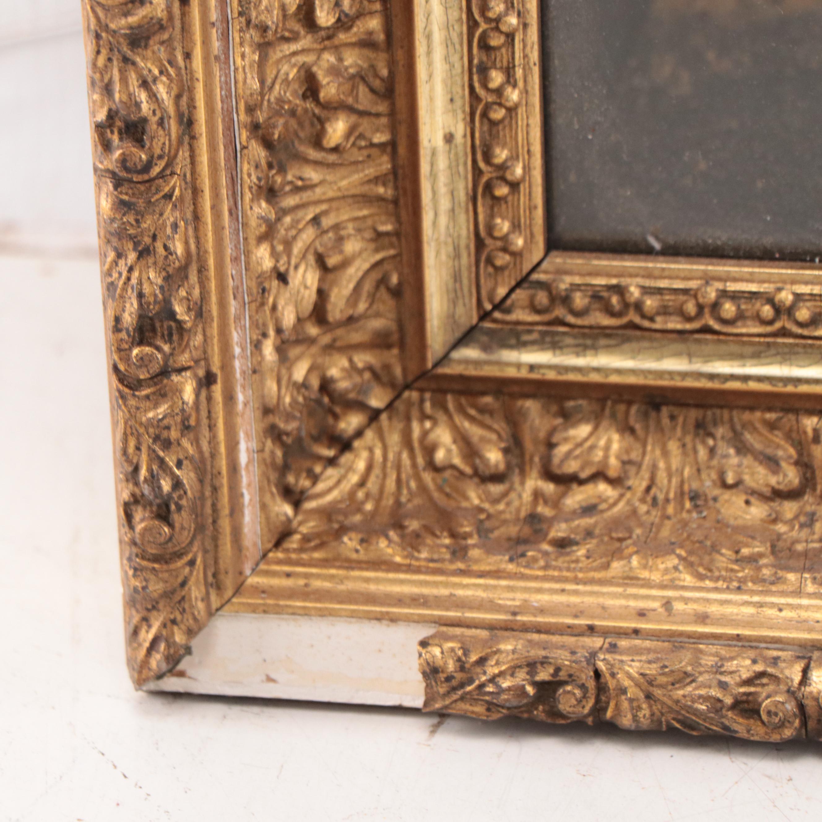 Albumen Photograph of a Couple With Wreath, Circa 1900