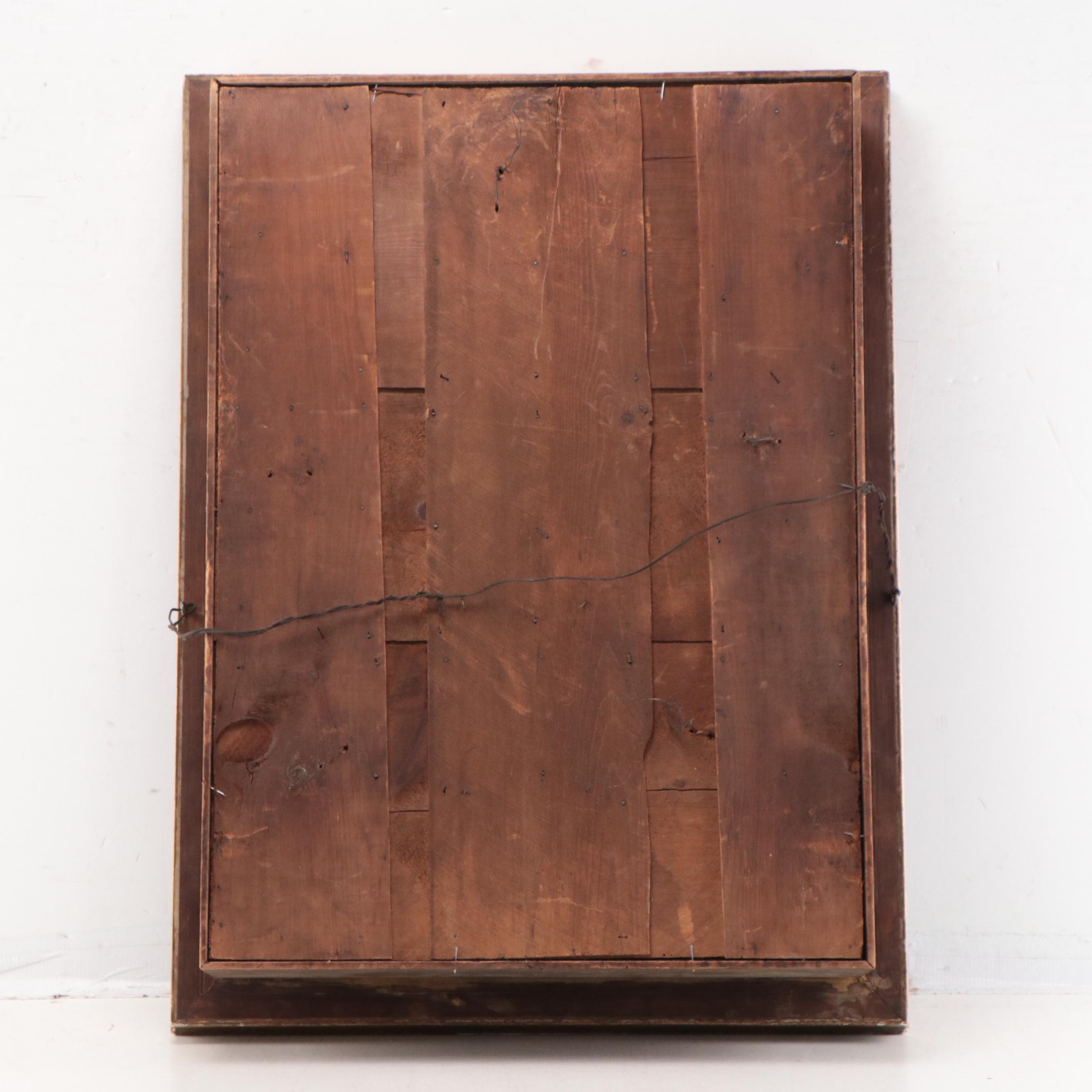 Albumen Photograph of a Couple With Wreath, Circa 1900