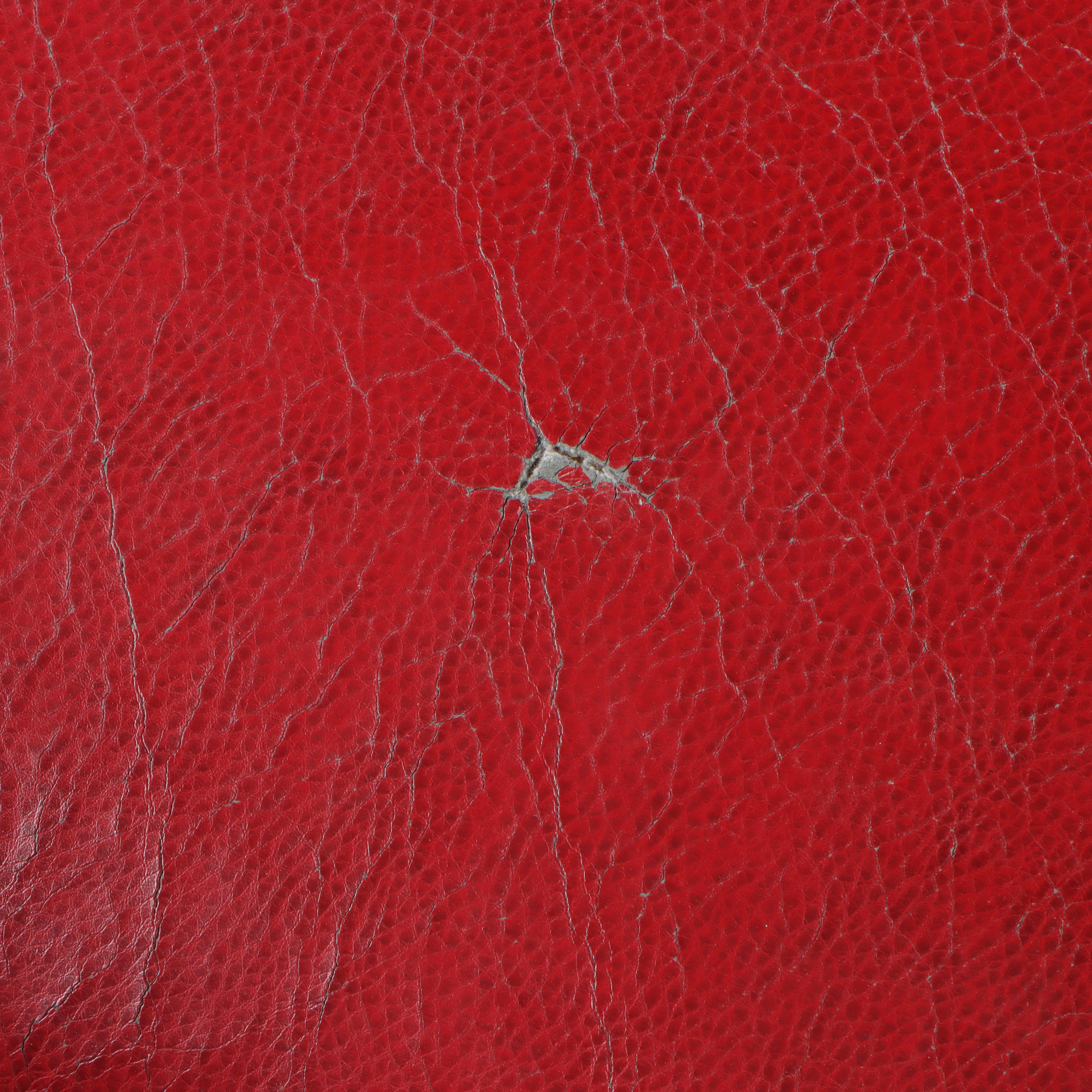 Pair of Bonded Leather and Buttoned-Down Slipper Chairs with Nailheads