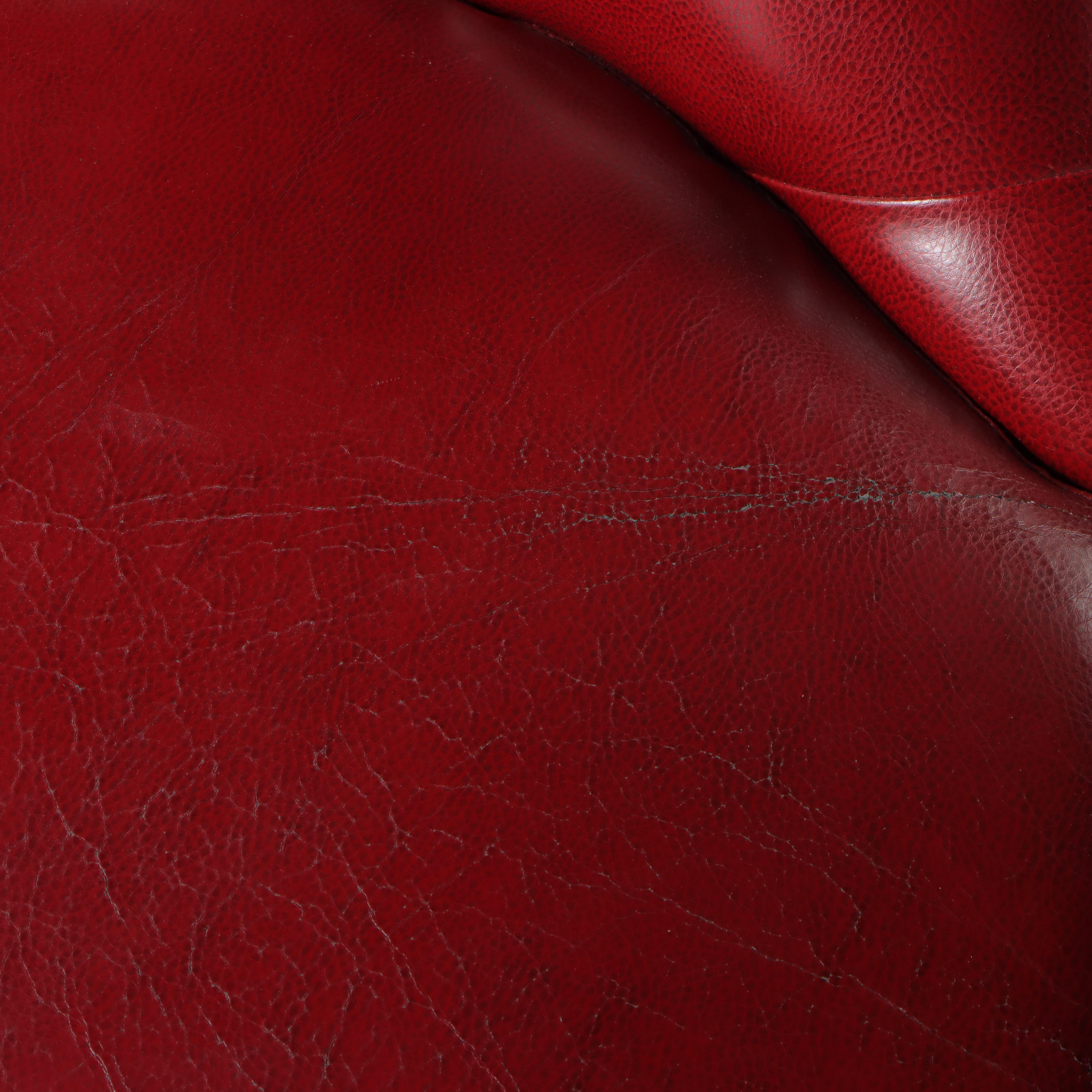 Pair of Bonded Leather and Buttoned-Down Slipper Chairs with Nailheads