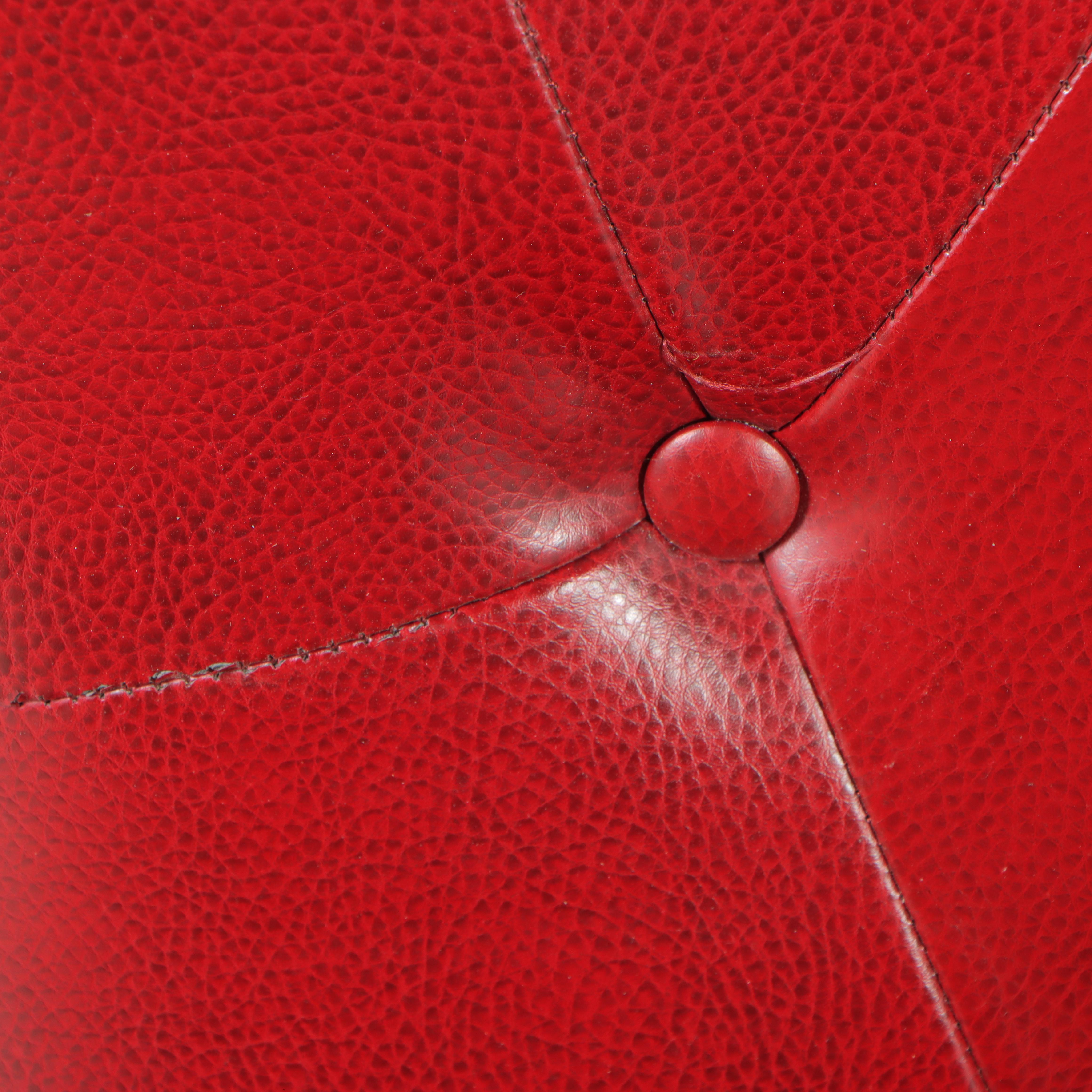 Pair of Bonded Leather and Buttoned-Down Slipper Chairs with Nailheads