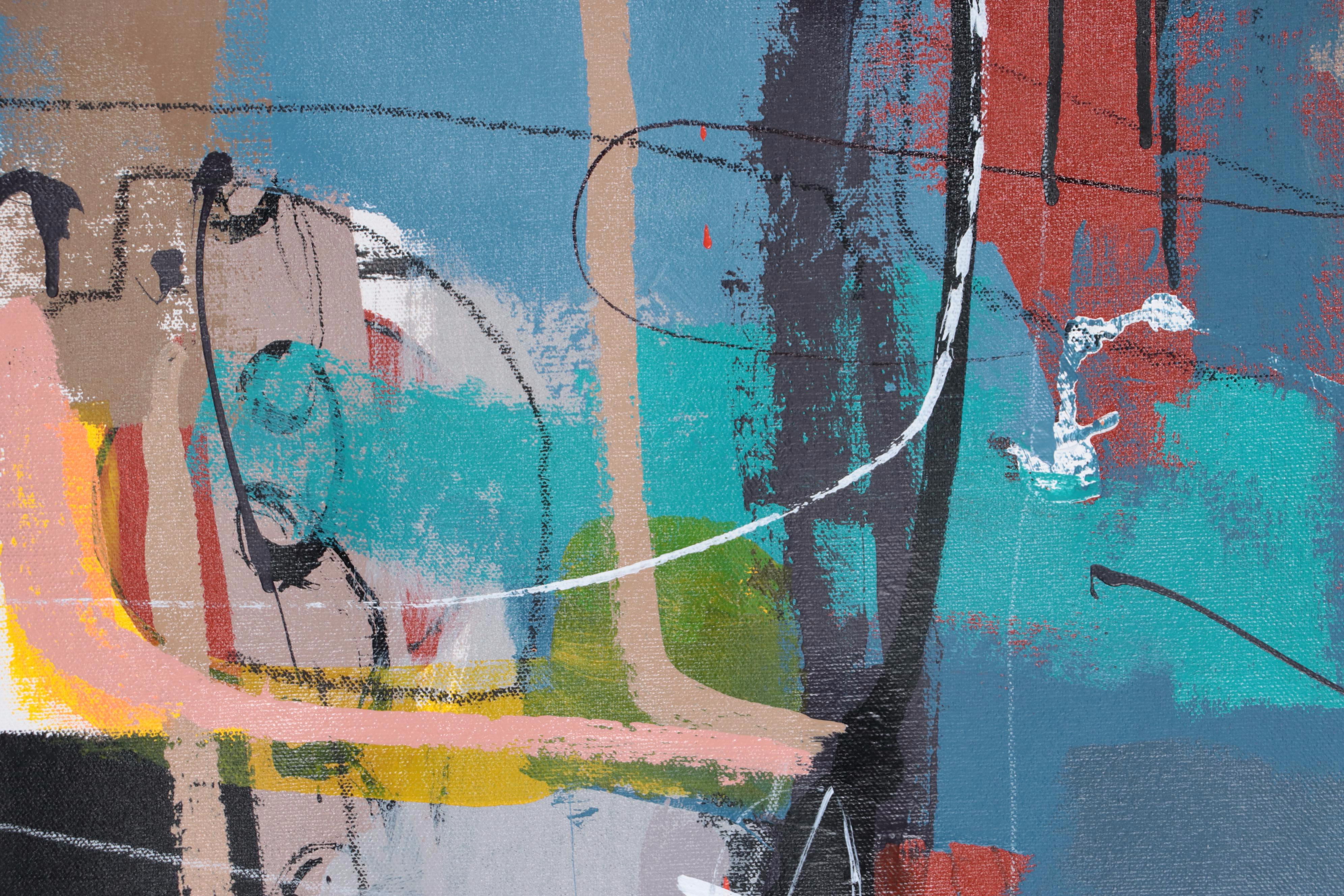 Michel Blázquez Acrylic Painting "Abstract 3588," 2023