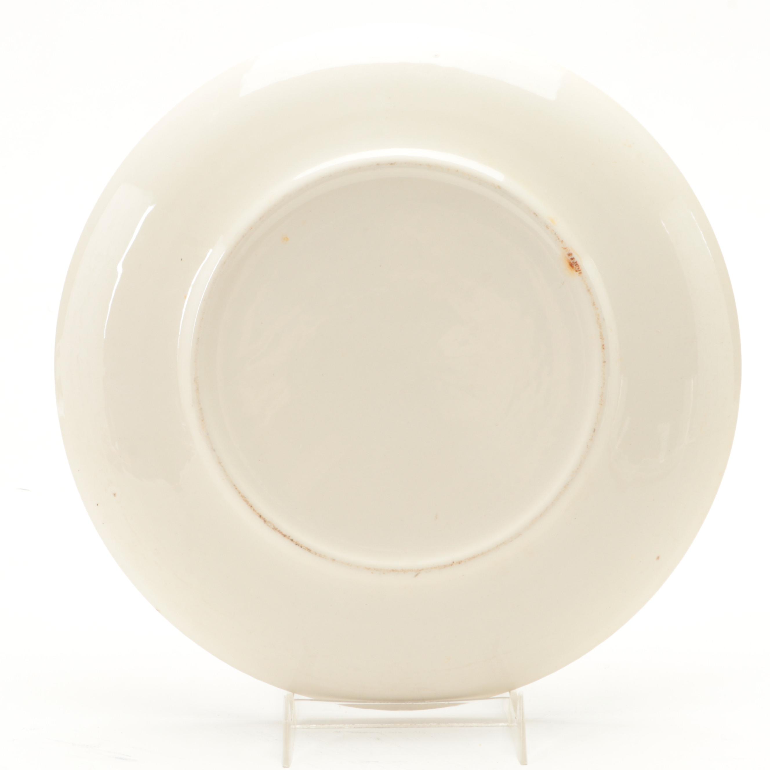 Johnson Bros. "Dover Blue" Oval Platter and Other Blue Willow Plate, Mid-20th C.