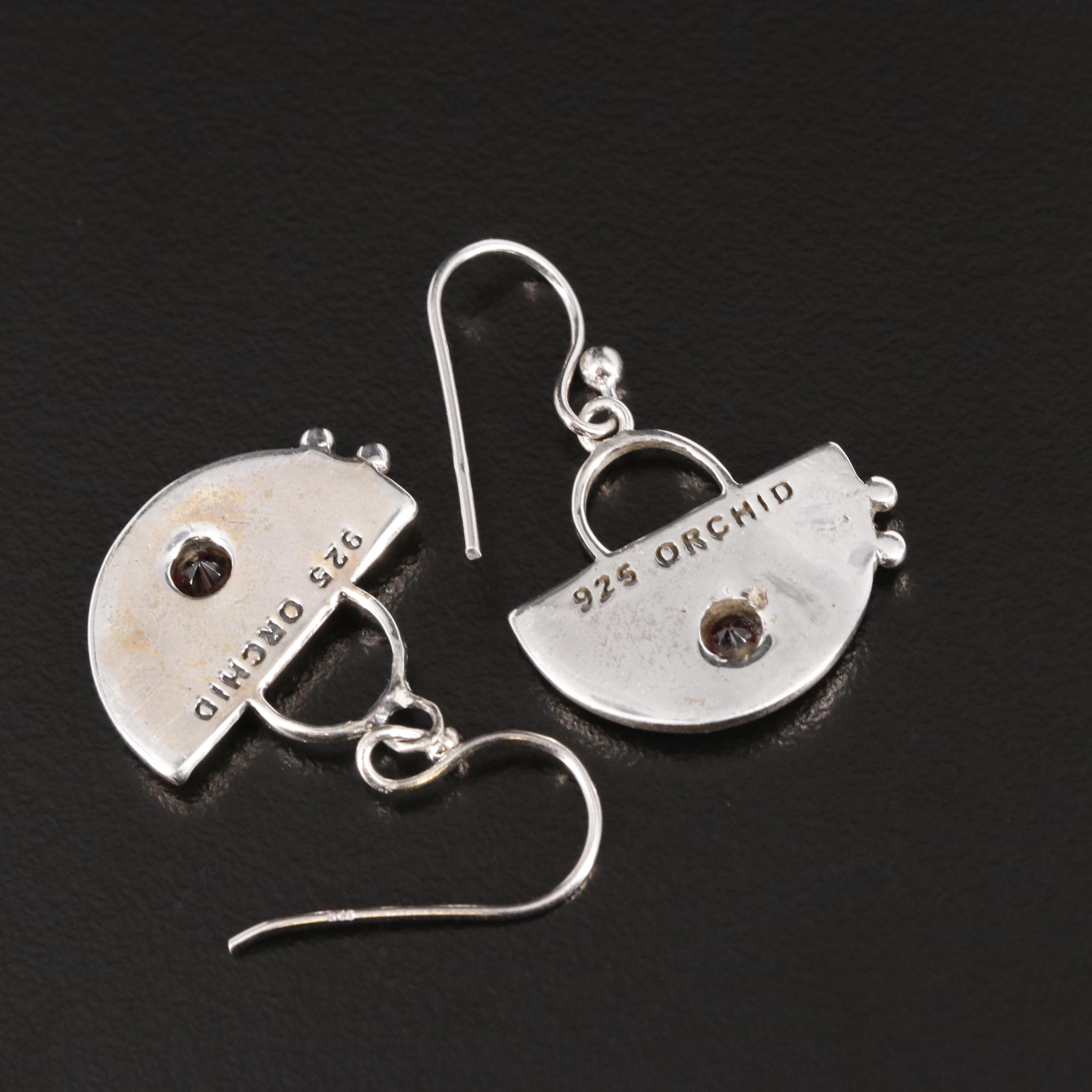 Sterling Garnet Earrings