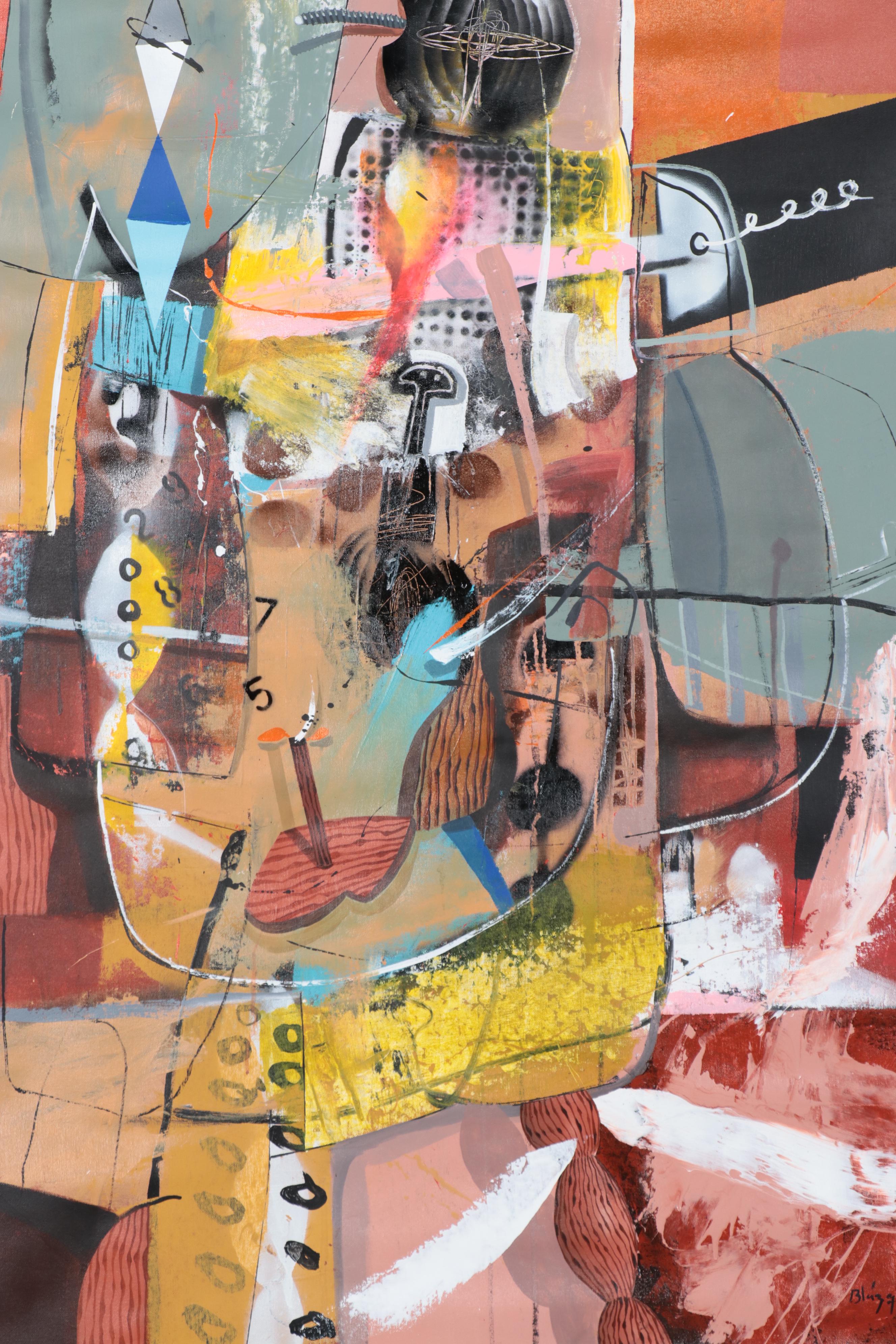 Michel Blázquez Acrylic and Oil Painting "Deja Vu," 2023