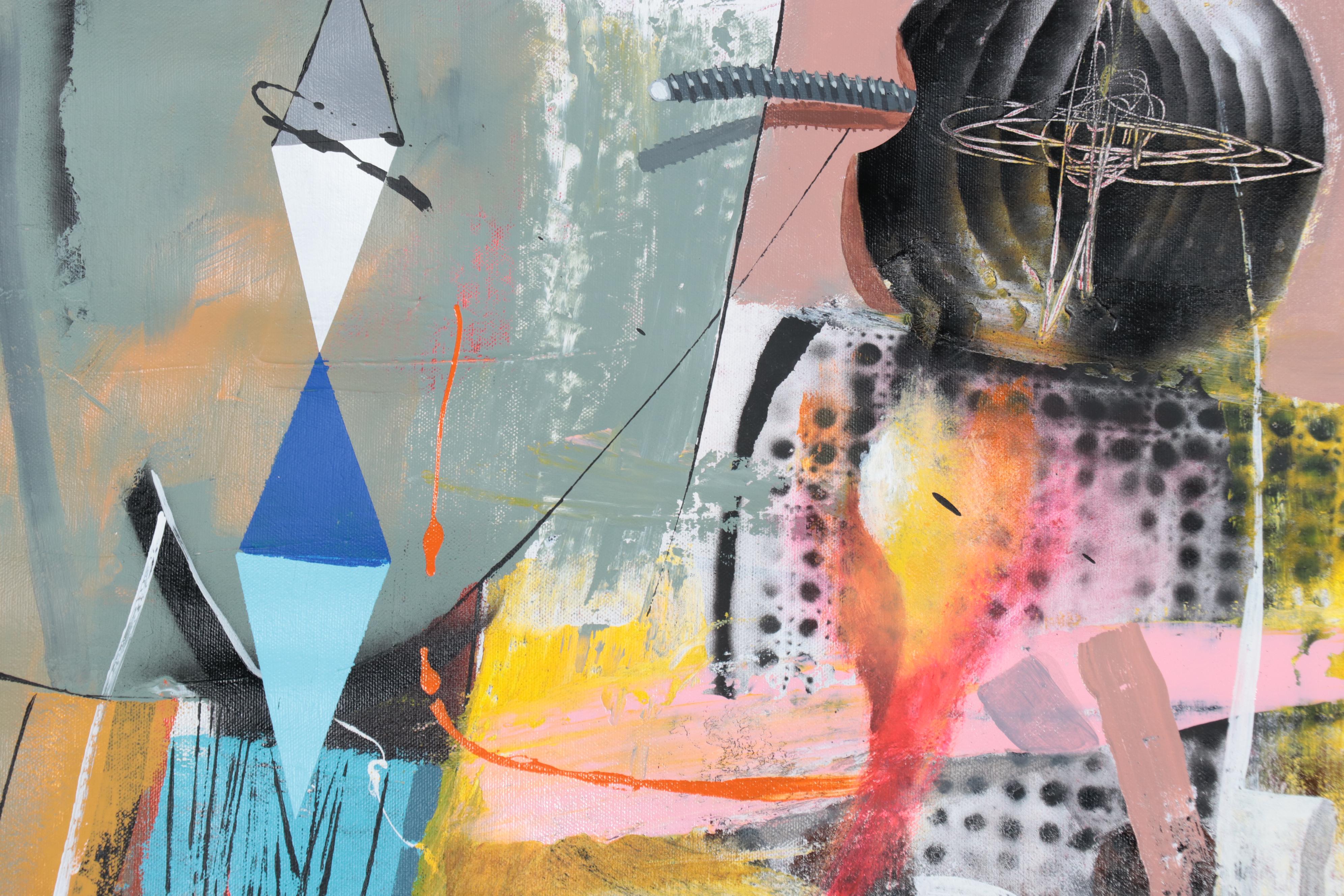 Michel Blázquez Acrylic and Oil Painting "Deja Vu," 2023