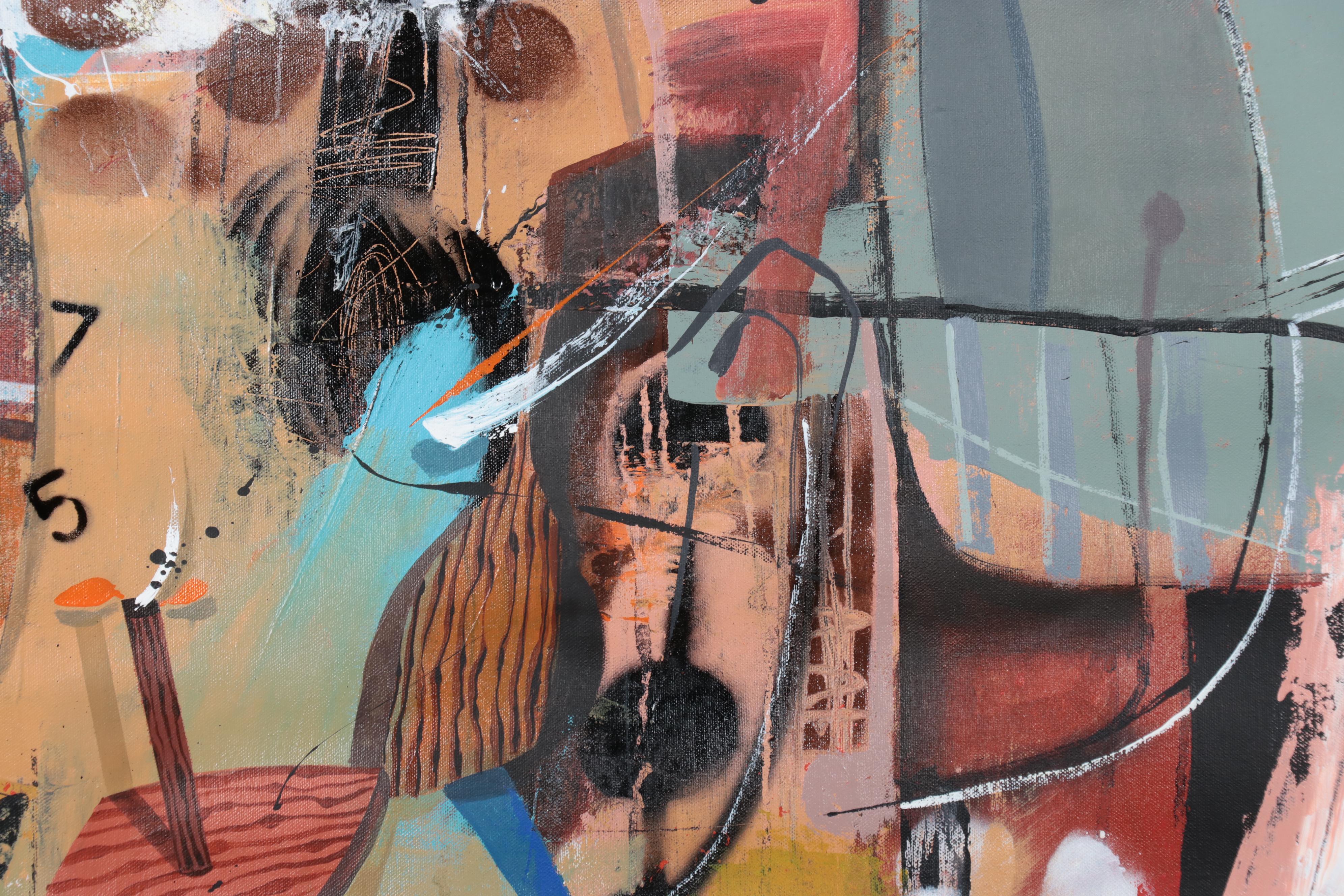 Michel Blázquez Acrylic and Oil Painting "Deja Vu," 2023