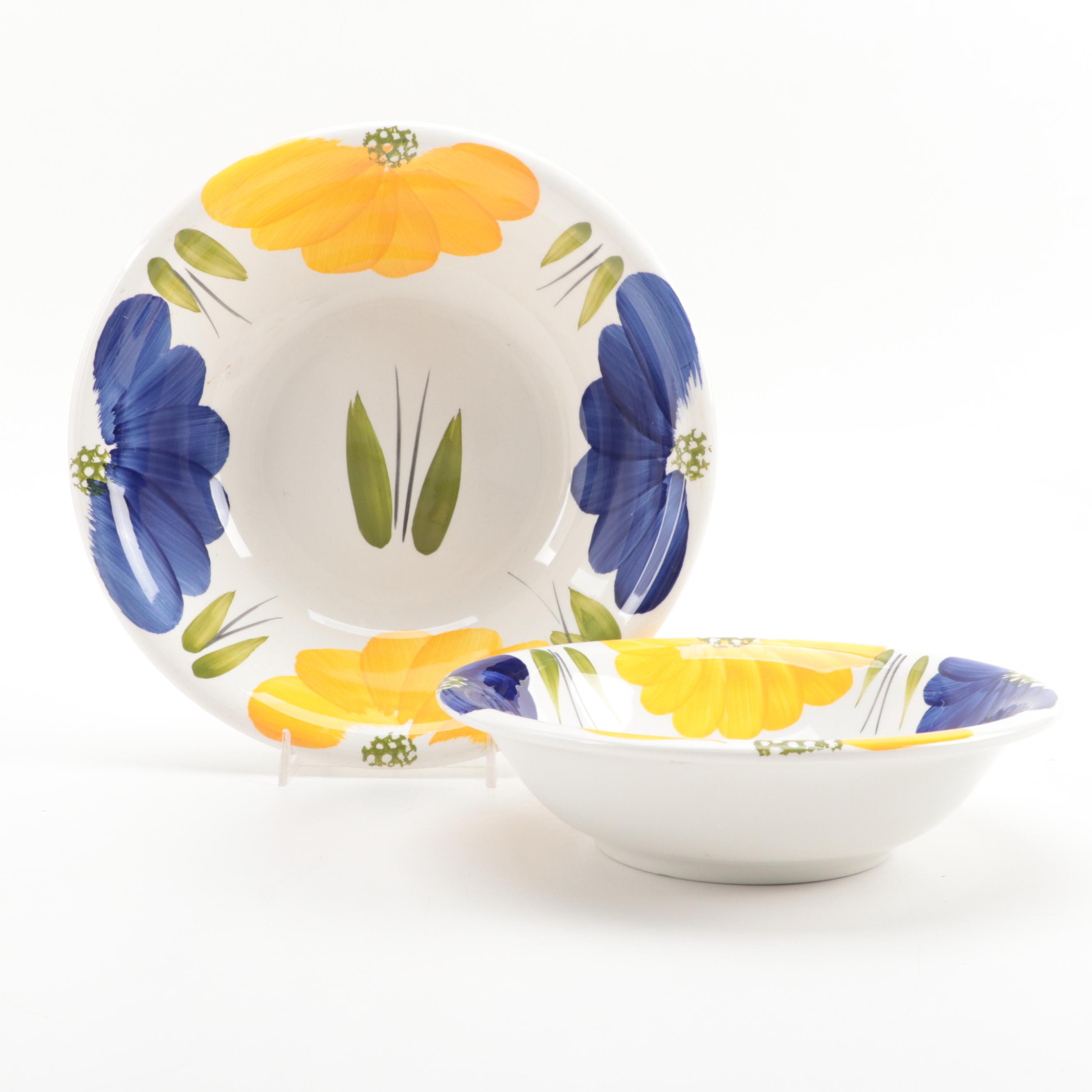 Maxam "Italian Daisy" Ceramic Dinner Plates and Bowls