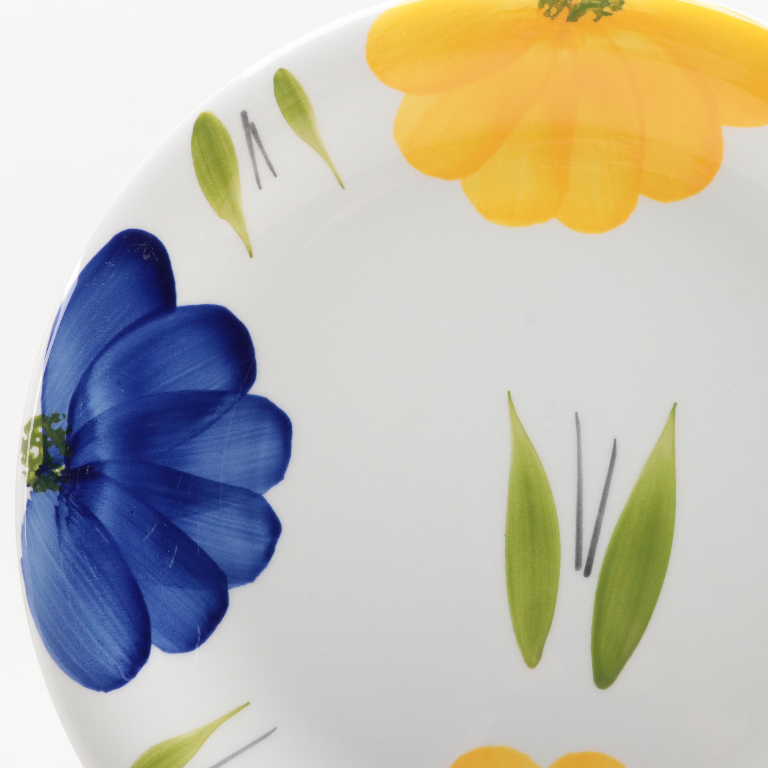 Maxam "Italian Daisy" Ceramic Dinner Plates and Bowls